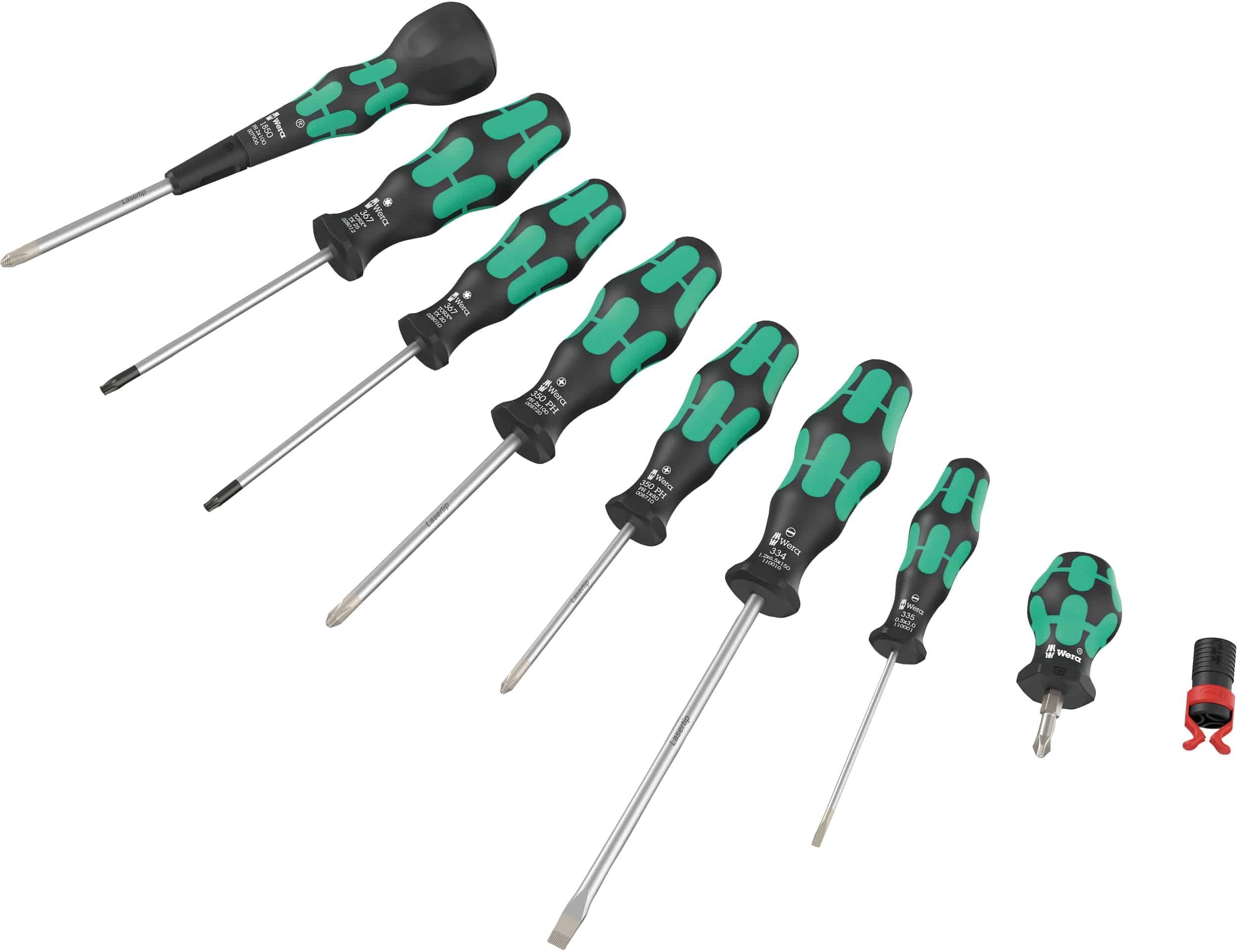 WERA Schraubendreher-Set Kraftform Ball-Grip Set 2, 05134028001, 9-teilig WERA Schraubendreher-Set Kraftform Ball-Grip Set 2, 05134028001, 9-teilig