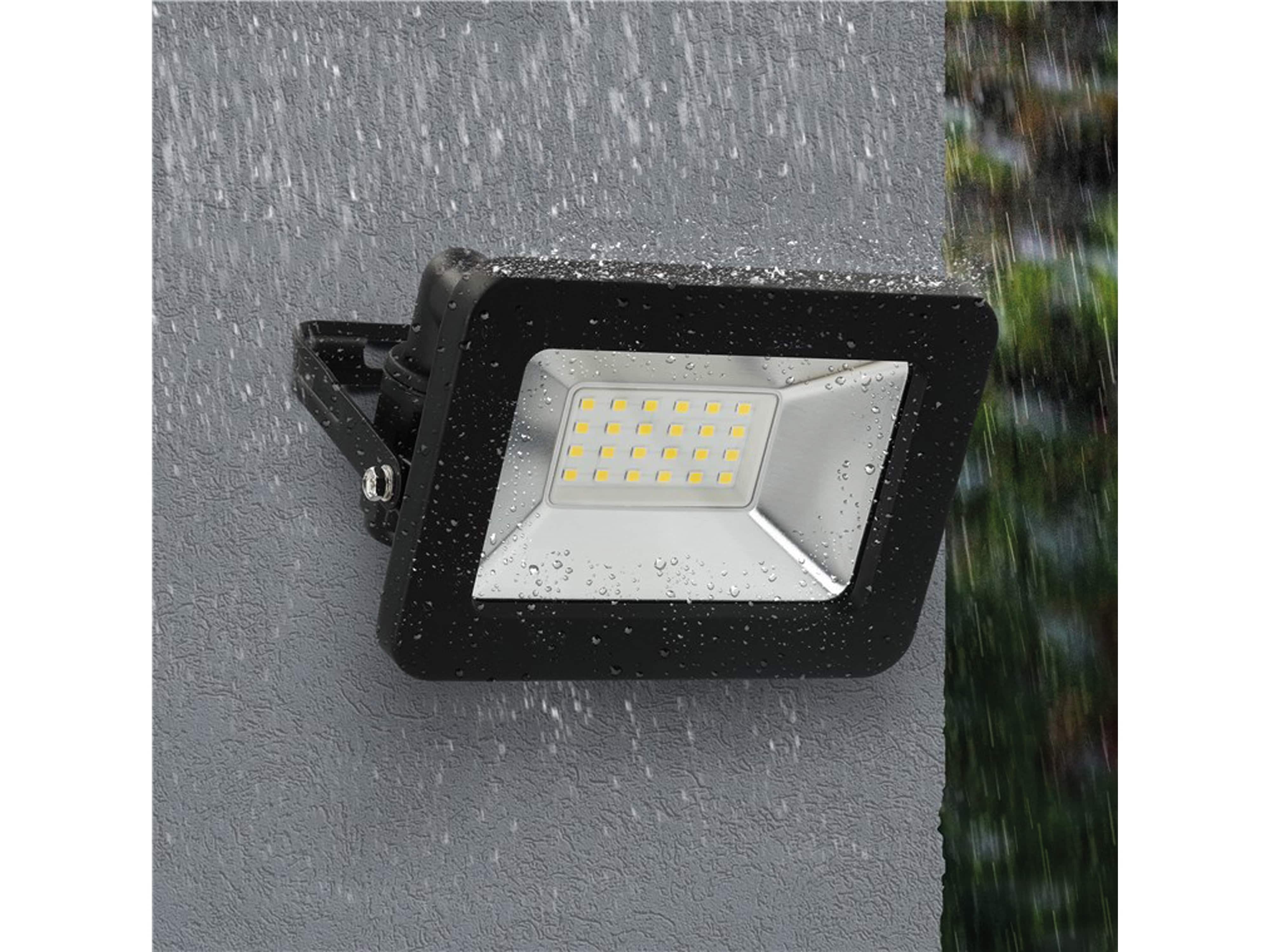 GOOBAY LED-Fluter, 10W, 850lm, 4000K, schwarz