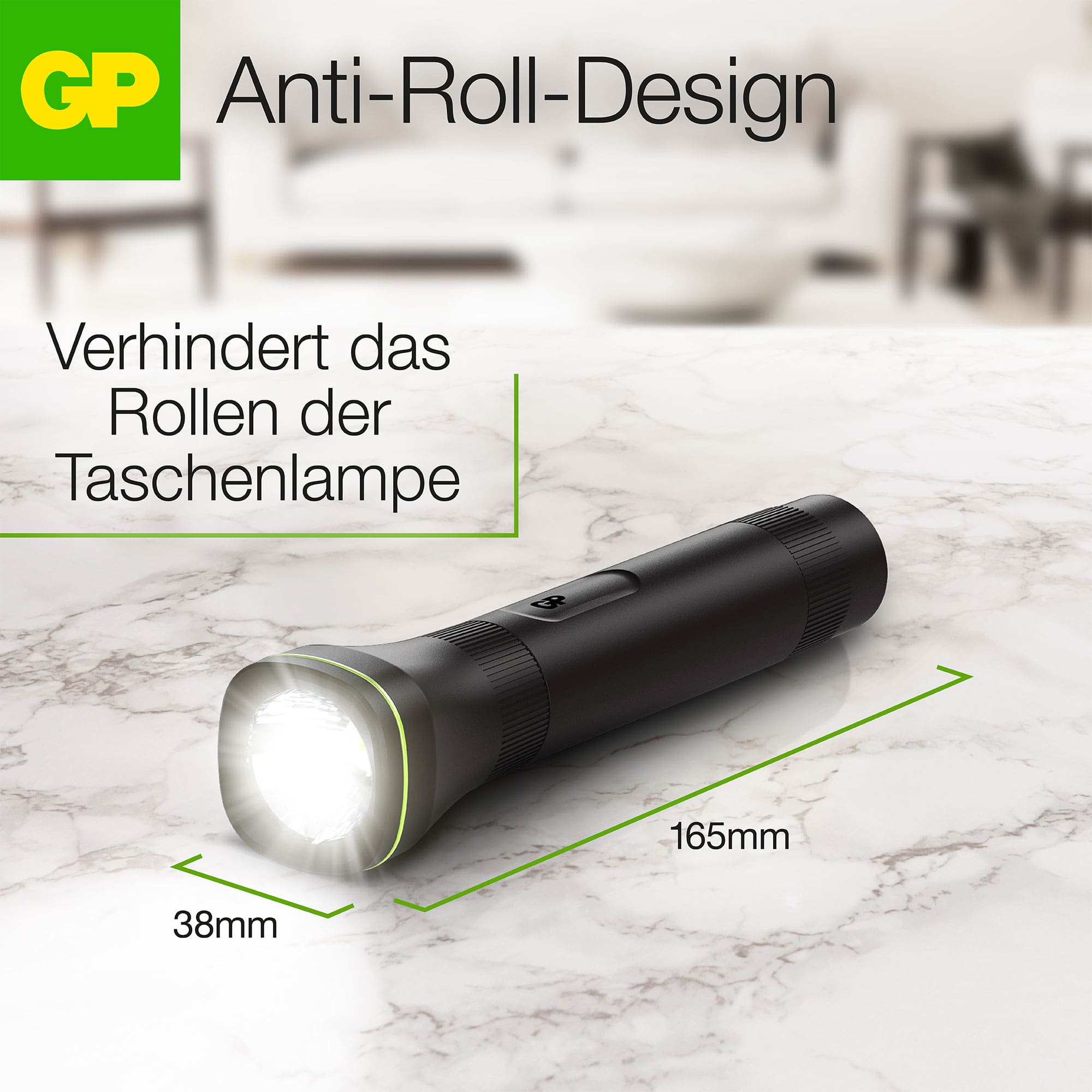 GP LED-Taschenlampe C107, 70lm , 166 mm lang GP LED-Taschenlampe C107, 70lm , 166 mm lang