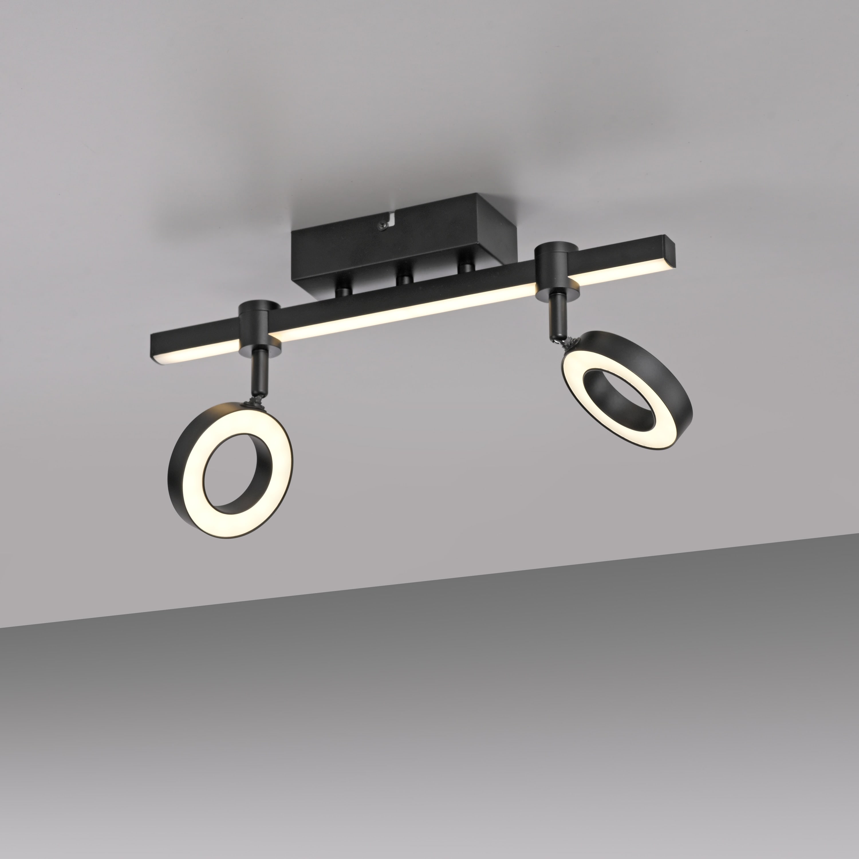 JUST LIGHT LED-Deckenleuchte 12075-18 schwarz, 10,5 W, 1300 lm, CCT, RGB, Smart Home JUST LIGHT LED-Deckenleuchte 12075-18 schwarz, 10,5 W, 1300 lm, CCT, RGB, Smart Home