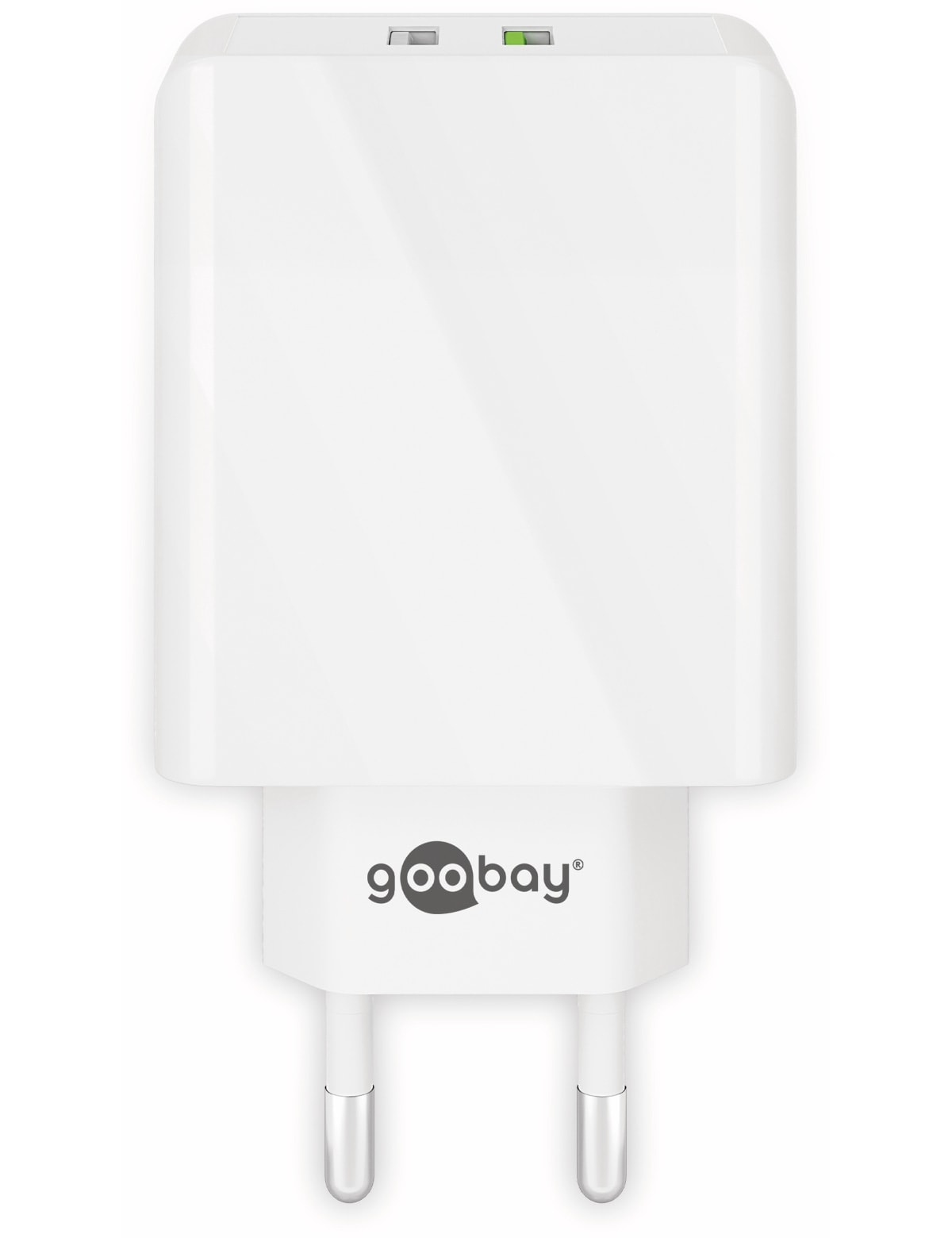 GOOBAY USB/QC-Lader 44957, 2-fach, 2+3 A, 28 W, weiß GOOBAY USB/QC-Lader 44957, 2-fach, 2+3 A, 28 W, weiß