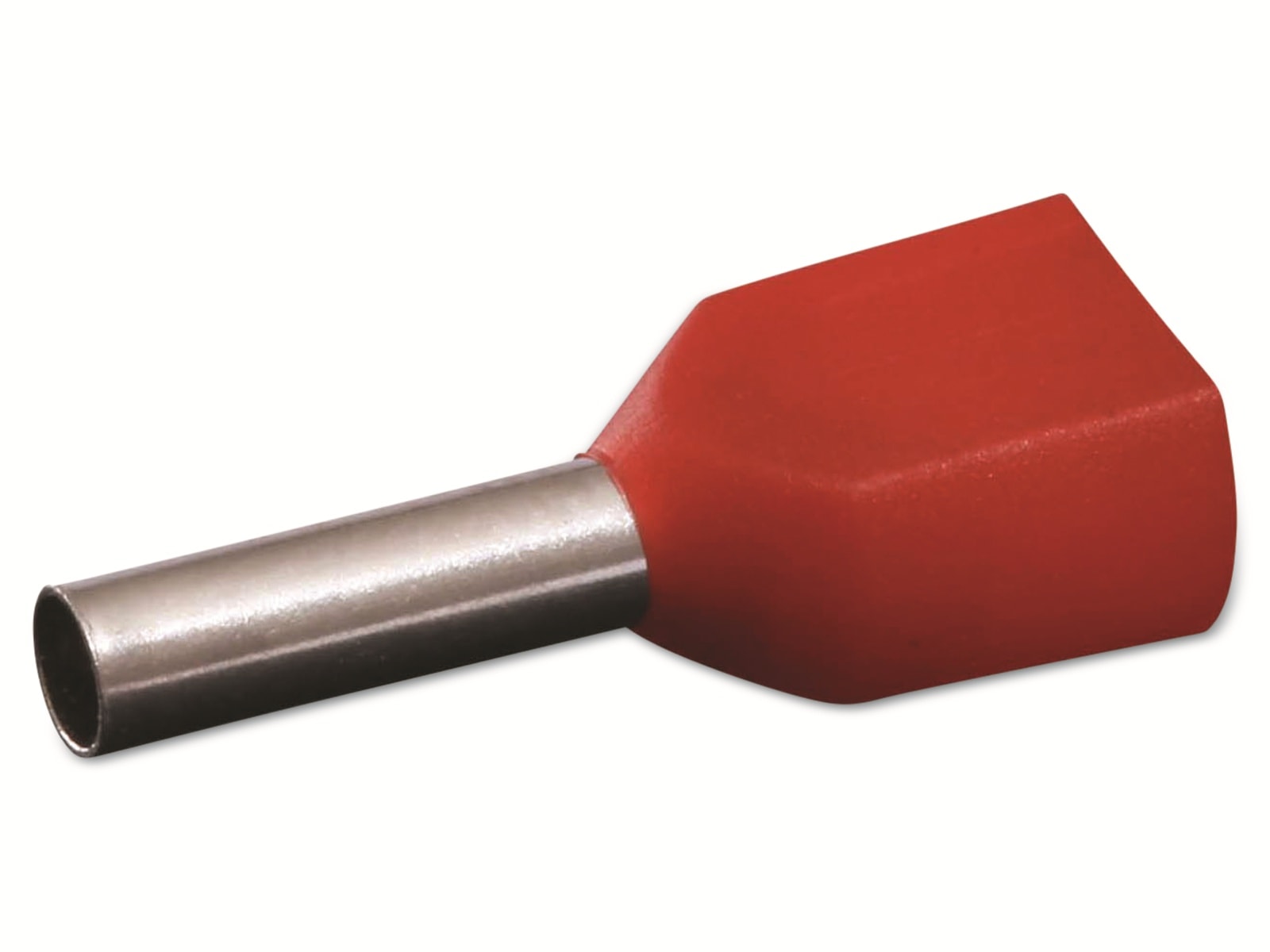 QUADRIOS Zwillings-Aderendhülse 22C435, 1 mm², Rot, Teilisoliert, 100 Stück QUADRIOS Zwillings-Aderendhülse, 22C435, 1 mm², Rot, Teilisoliert, 100 St.