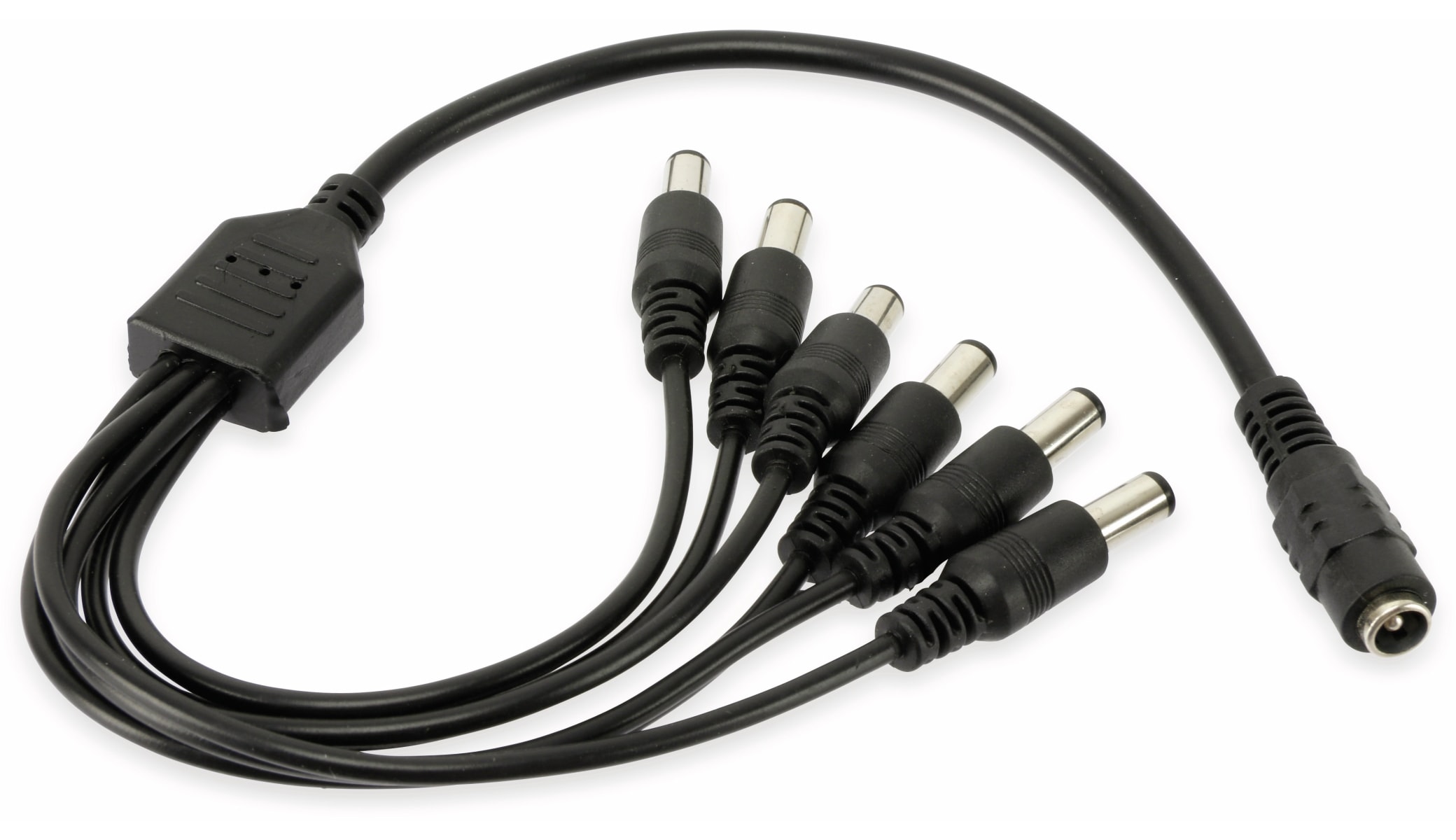 DC-Verteilerkabel, 6-fach, 5,5/2,1 mm, Länge 37 cm