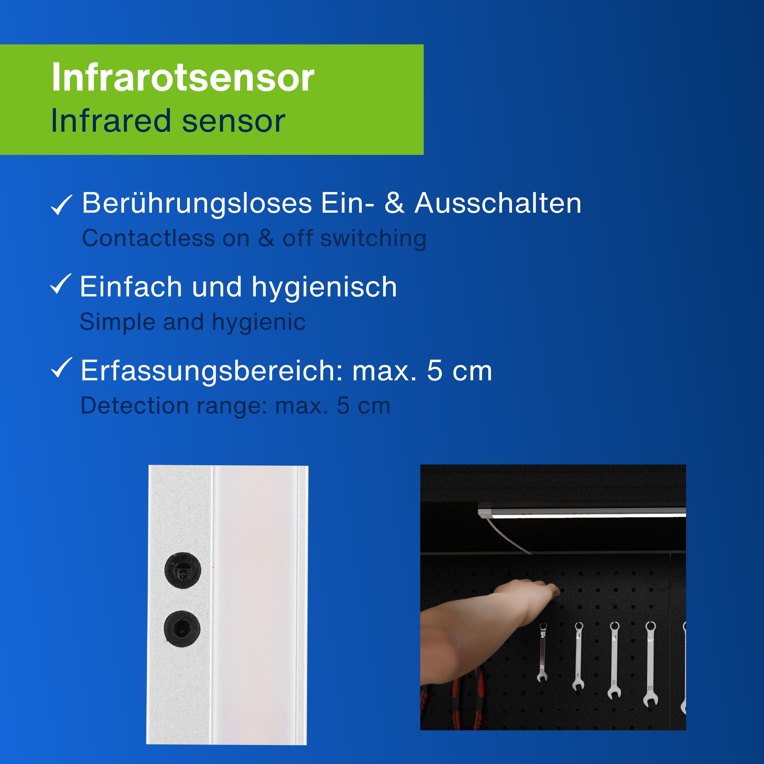 REV LED-Unterbauleuchte Mini Slim, 6W, 3000K, 420lm, warmweiß, IP20, 60 cm