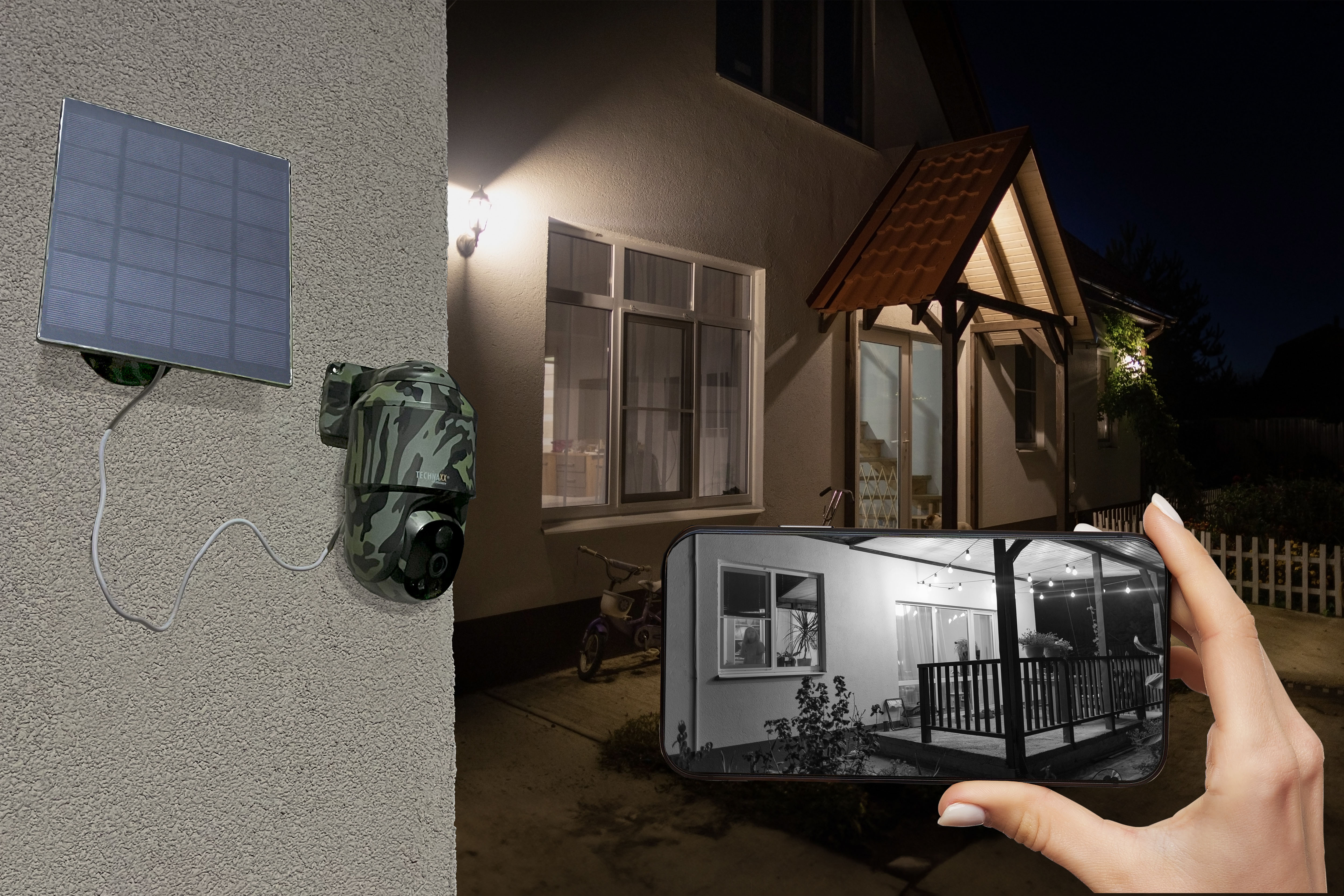 TECHNAXX Überwachungskamera 4G PT Dome TX-290, mit Solarmodul