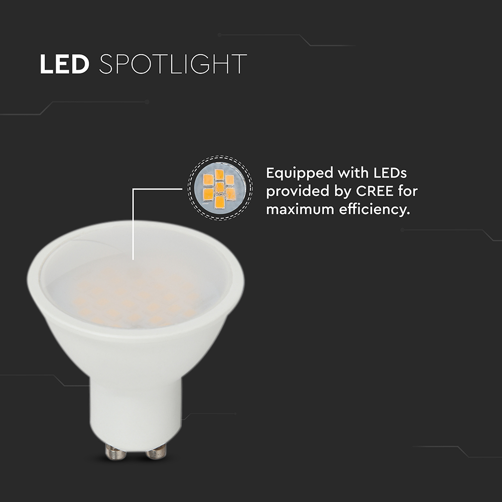 V-TAC LED-Lampe VT-218786, GU10, EEK: F, 10 W, 1000 lm, 3000 K V-TAC LED-Lampe VT-218786, GU10, EEK: F, 10 W, 1000 lm, 3000 K