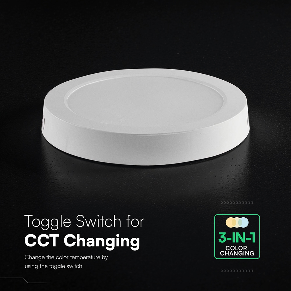 V-TAC LED-Deckenleuchte VT78766, EEK: E, 18W, 1980lm, 3000K/4000K/6500K V-TAC LED-Deckenleuchte VT78766, EEK: E, 18W, 1980lm, 3000K/4000K/6500K