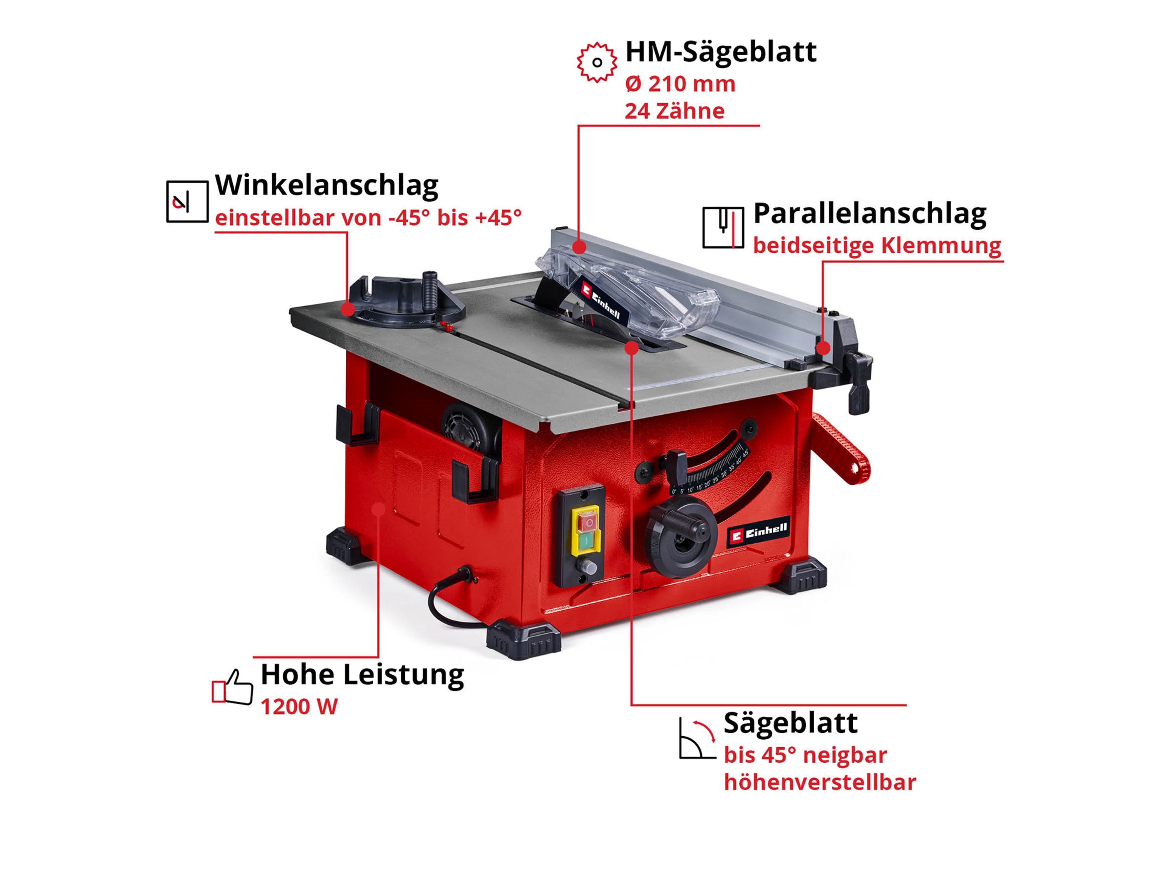 EINHELL Tischkreissäge TC-TS 8, 1200 W EINHELL Tischkreissäge TC-TS 8, 1200 W