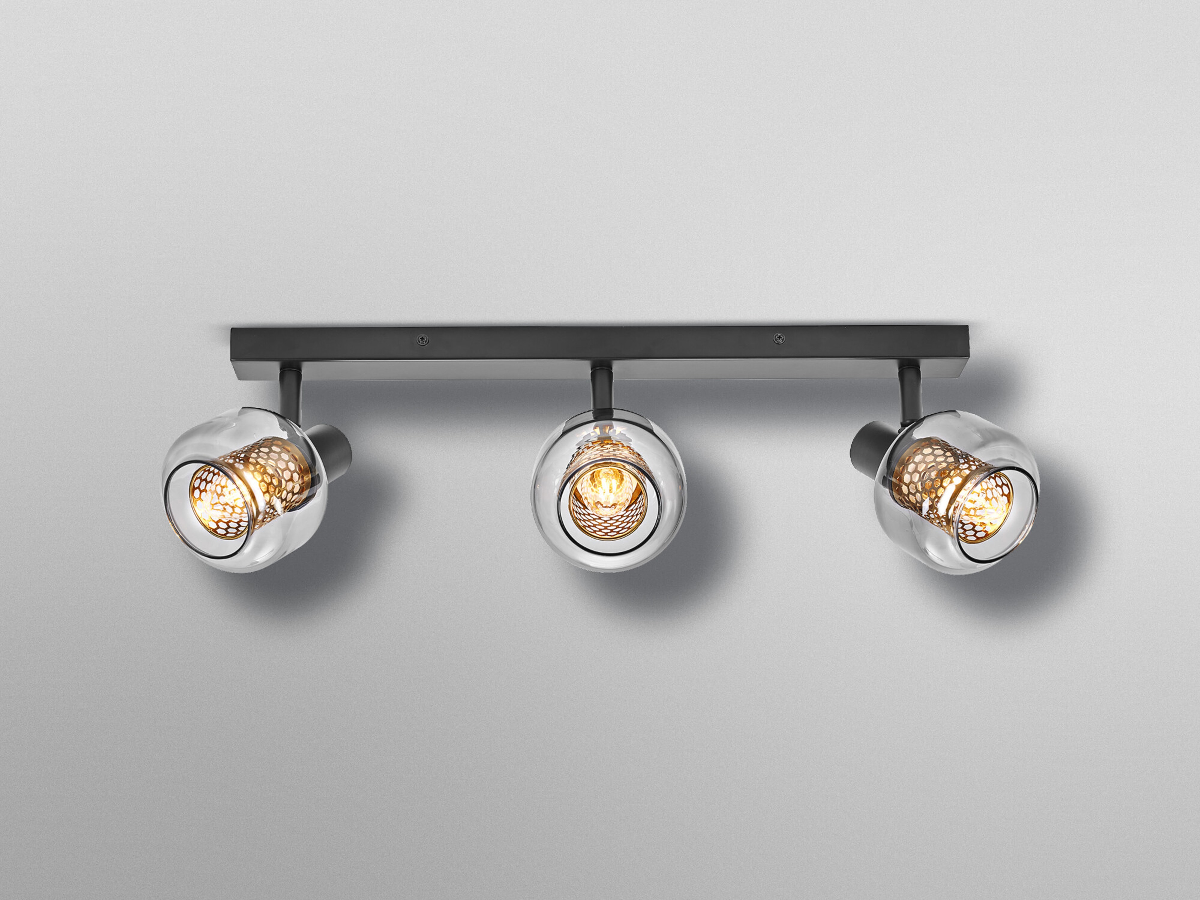 OSRAM Deckenanbau-Leuchte, E14, 8,4 W, 2700 K, 750 lm, IP20, goldenes Wabengitter, dimmbar