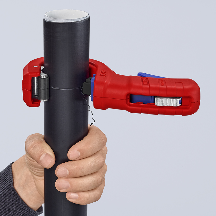 KNIPEX Rohrabschneider, DP50, 90 23 01 BK, für Kunststoff-Abflussrohre