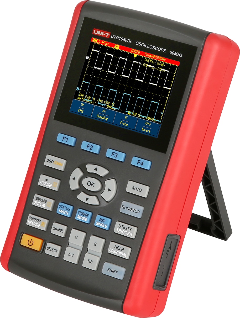 UNI-T Handheld-Oszilloskop, UTD1025DL, 25 MHz, 250 MSa/s, 2 Kanäle