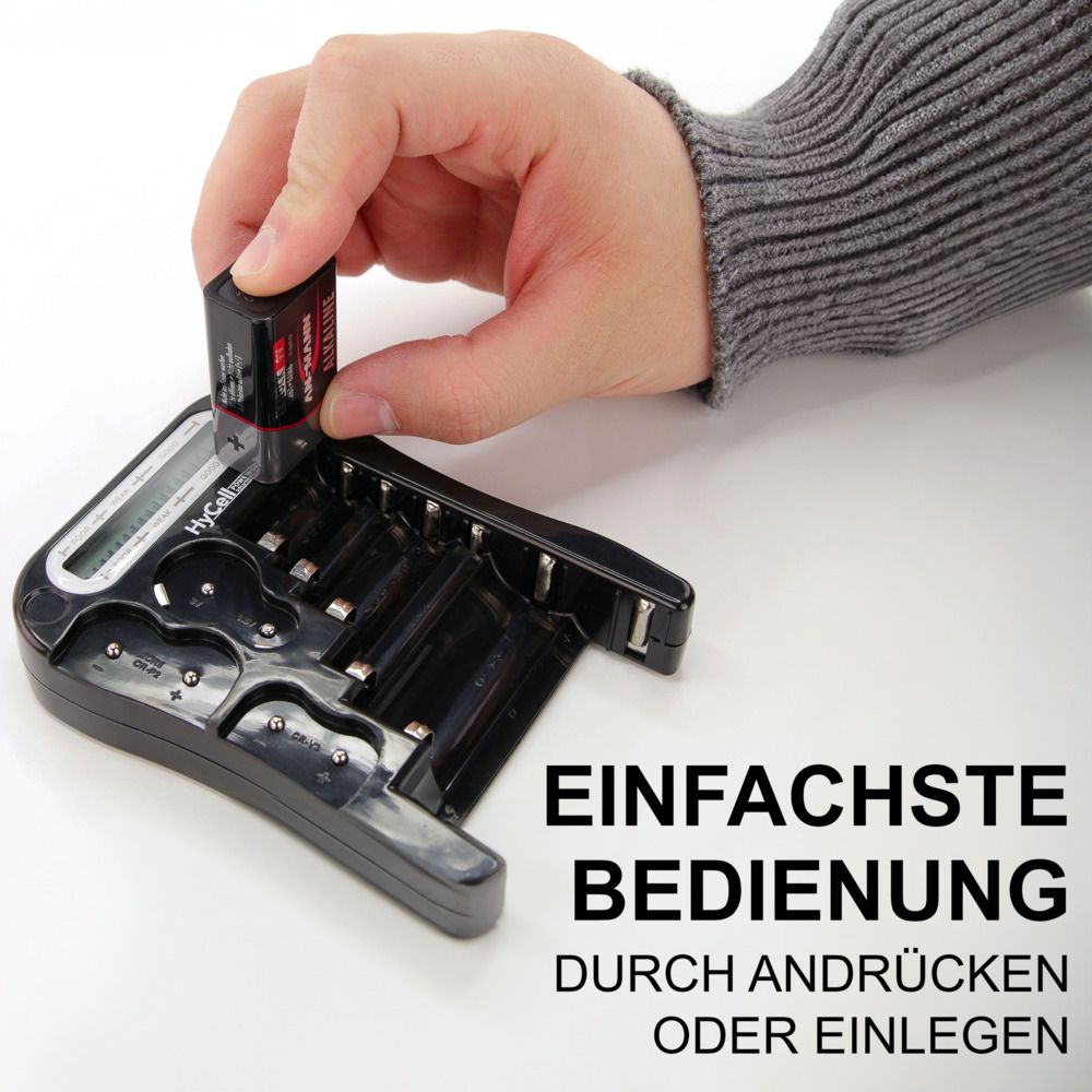 HYCELL LCD Batterie-Tester, für Batterien und Akkus