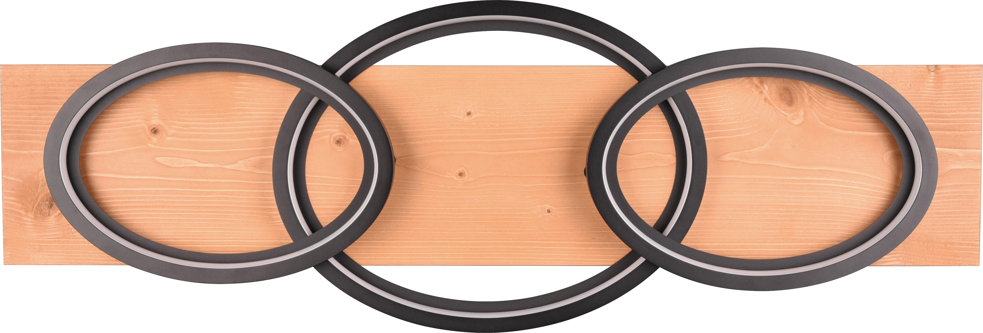 TRIO LED-Deckenleuchte 641110332 schwarz / Holz, 40 W, 4700 lm, 3000 K, Switch Dimmer TRIO LED-Deckenleuchte 641110332 schwarz / Holz, 40 W, 4700 lm, 3000 K, Switch Dimmer