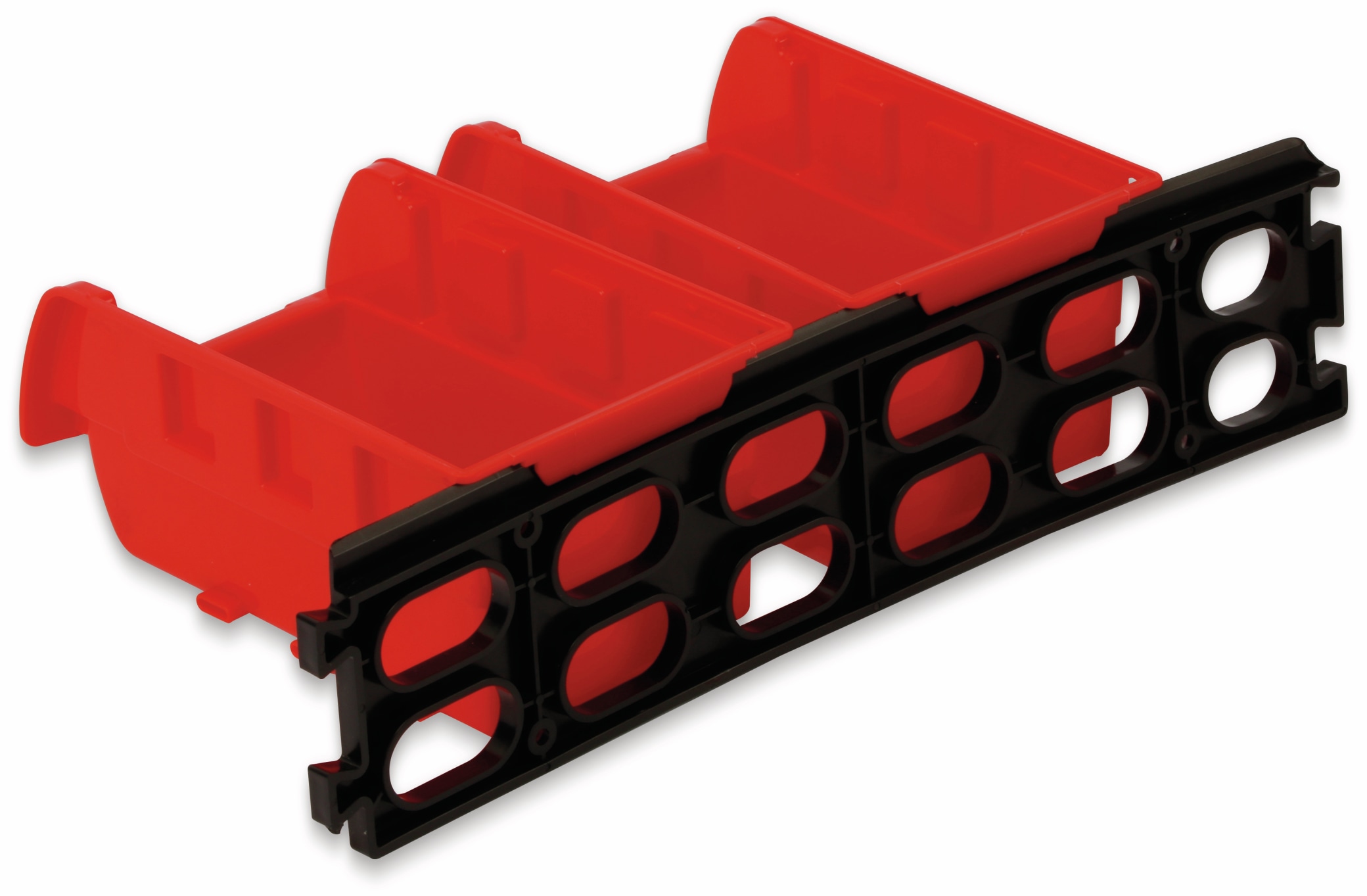 DAYTOOLS Stapelsichtbox RK-1031, 20-teilig, stapelbar, blau/rot