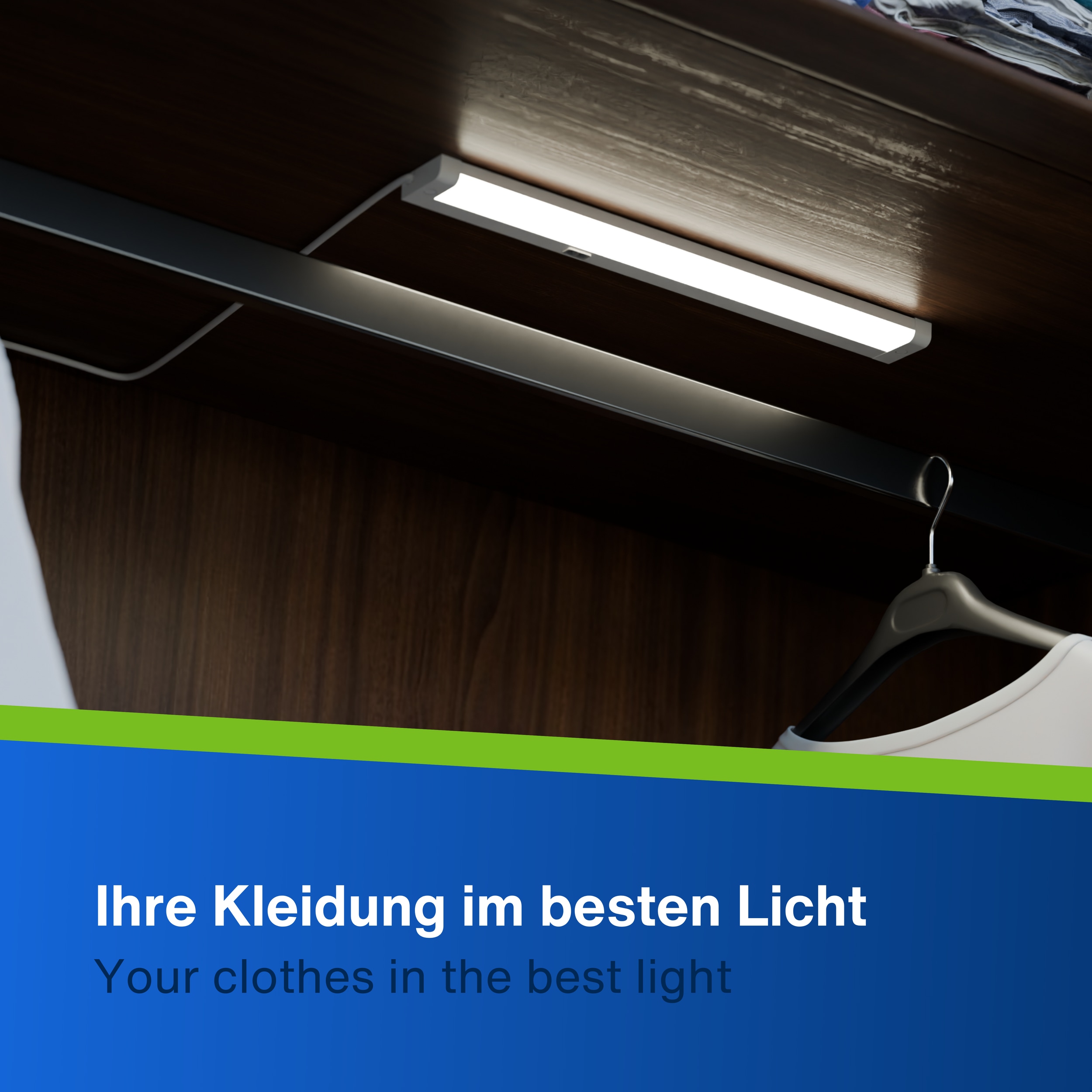REV LED-Unterbauleuchte, 4W, 3000K, 300lm, warmweiß, IP20, 30 cm