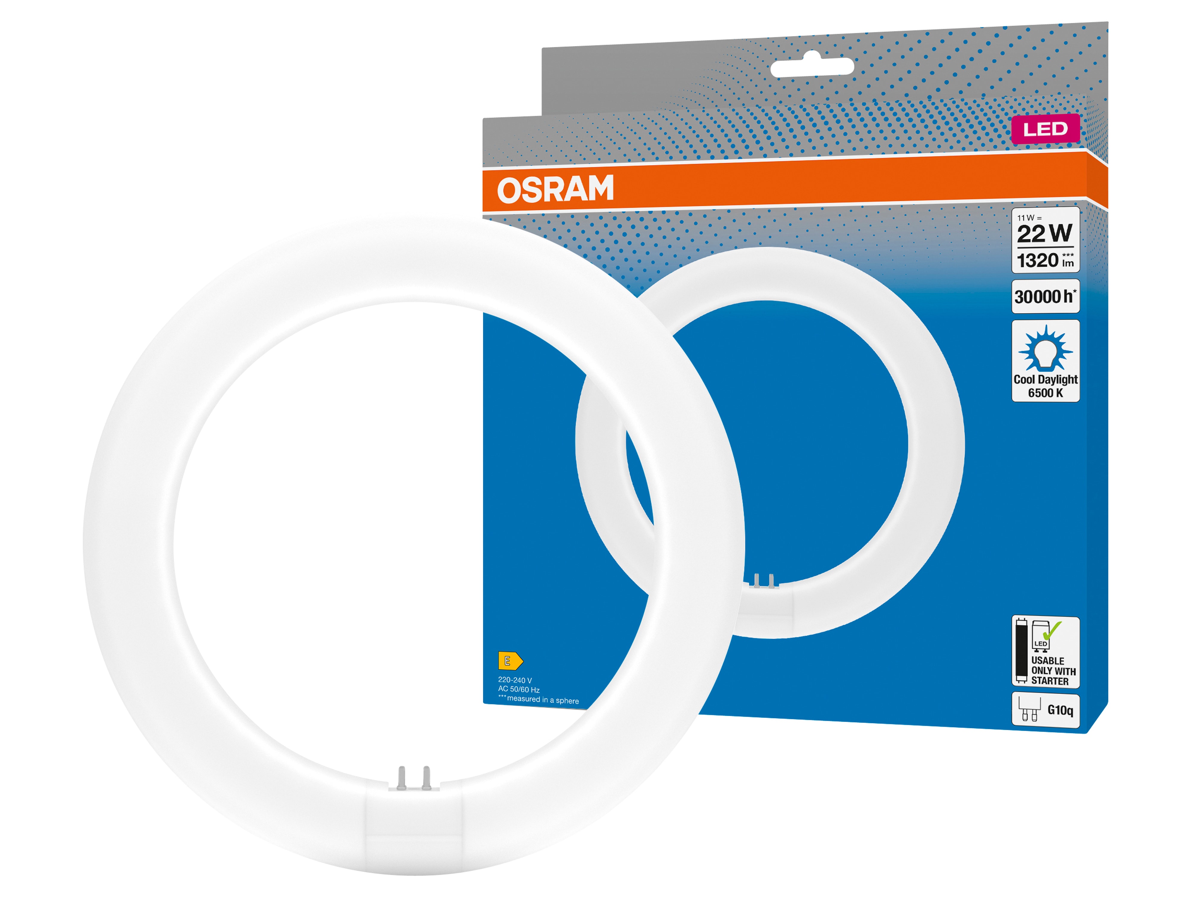 OSRAM LED-Röhre T9, Ringform, G10q, EEK: E, 11W, 1320lm, 6500K OSRAM LED-Röhre T9, Ringform, G10q, EEK: E, 11W, 1320lm, 6500K