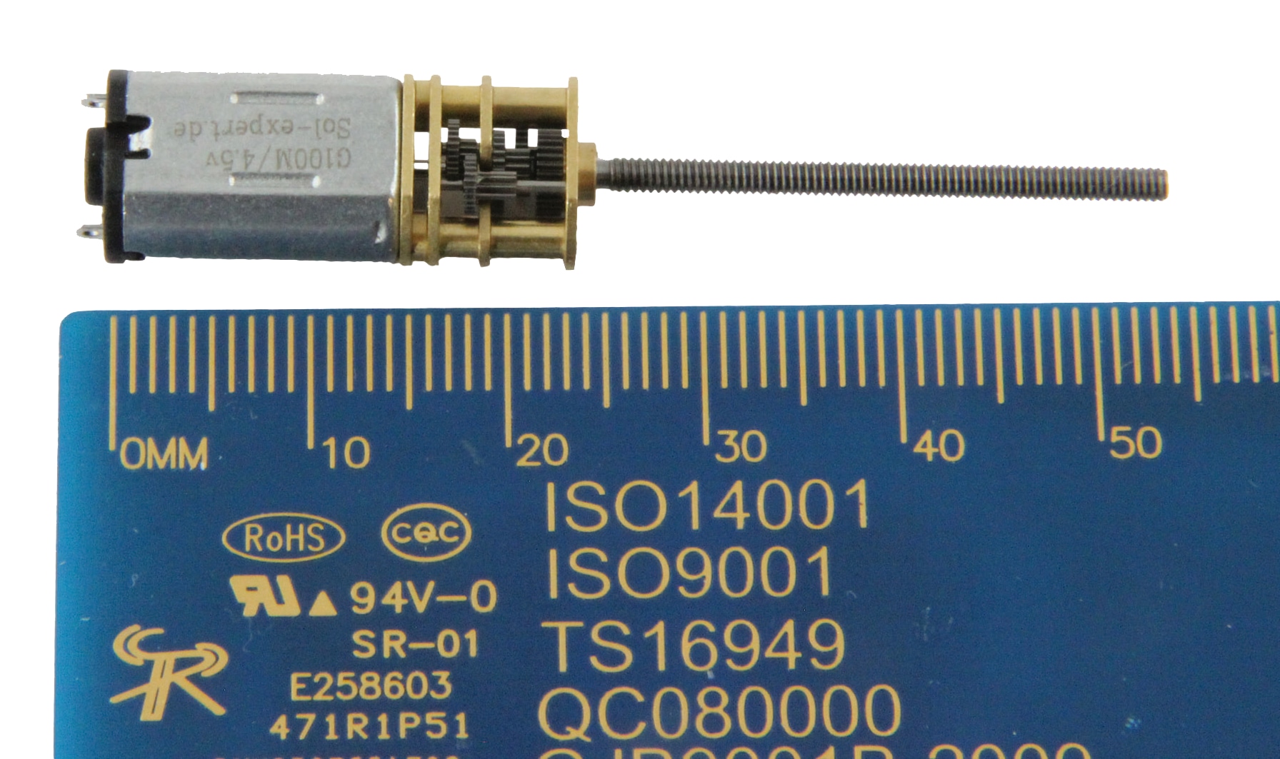 SOL-EXPERT DC-Mikrogetriebemotor G100M, 4,5V, mit Metallzahnrädern