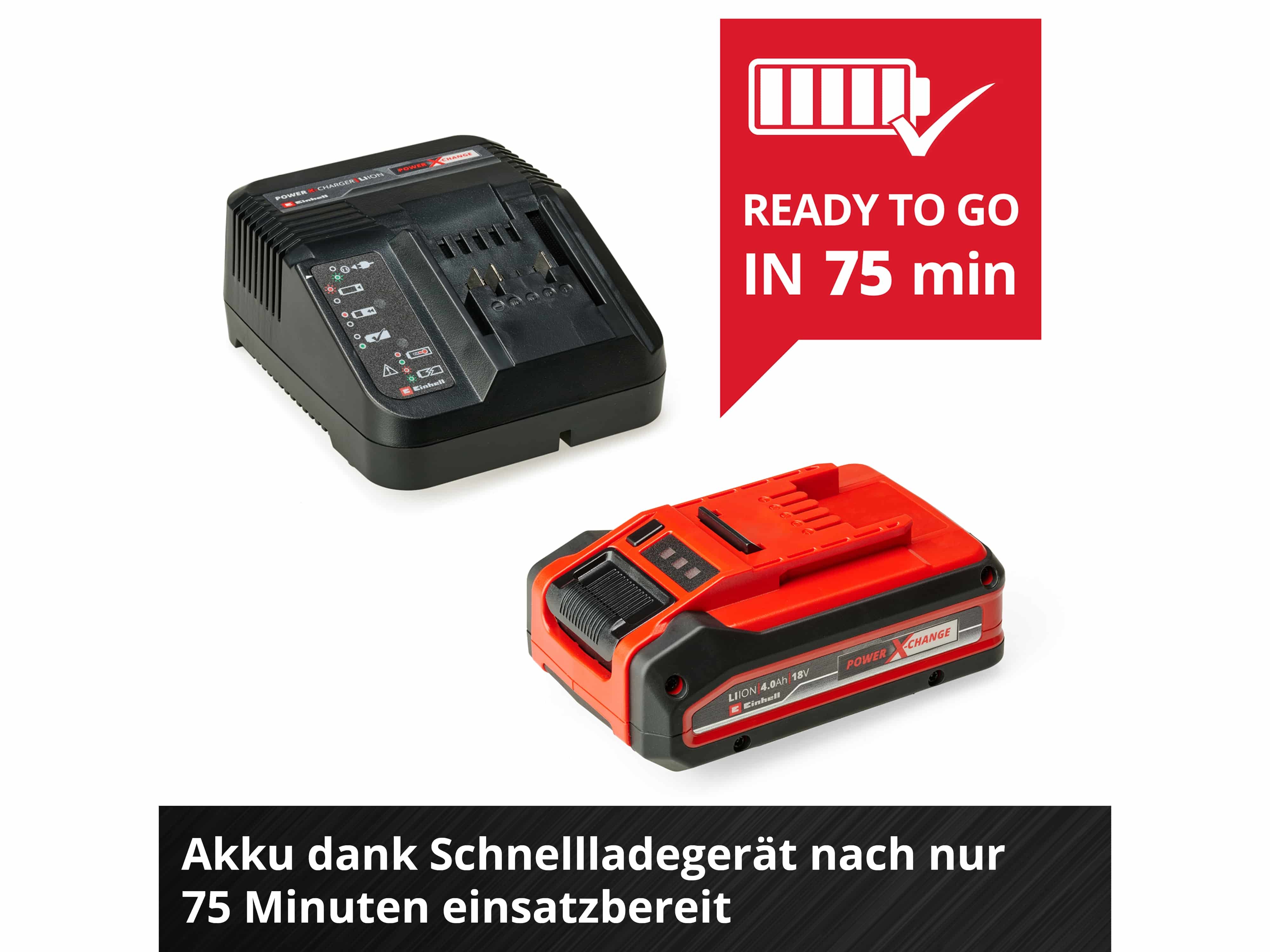 EINHELL Power-X-Change Starter-Kit PLUS, 4512159, 18 V 4 Ah