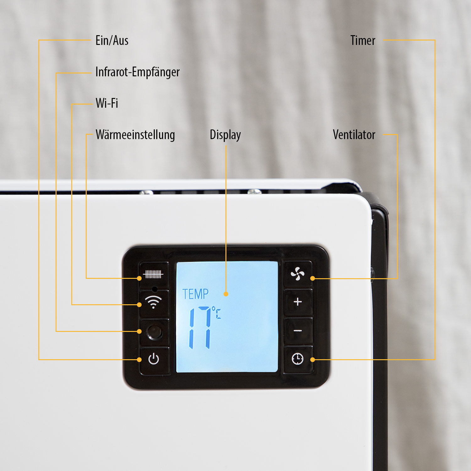 TRISTAR Konvektorheizung KA-5819, 3 Stufen, Wi-Fi, 2000 W, weiß