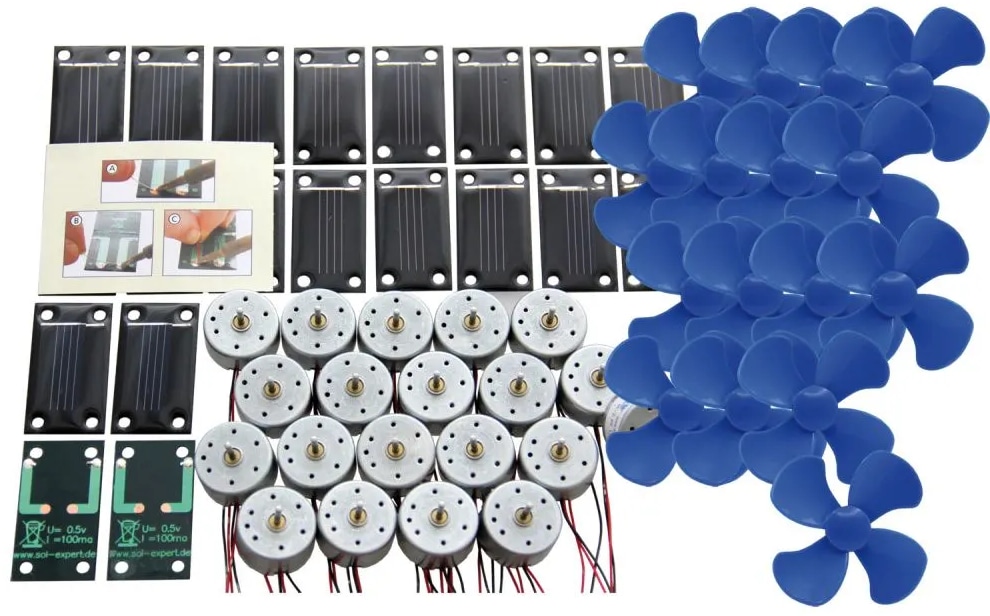 SOL-EXPERT Klassensatz Solarantrieb Sonnenschein l - Lötanschluss, mit Luftschraube SOL-EXPERT Klassensatz Solarantrieb Sonnenschein l - Lötanschluss, mit Luftschraube