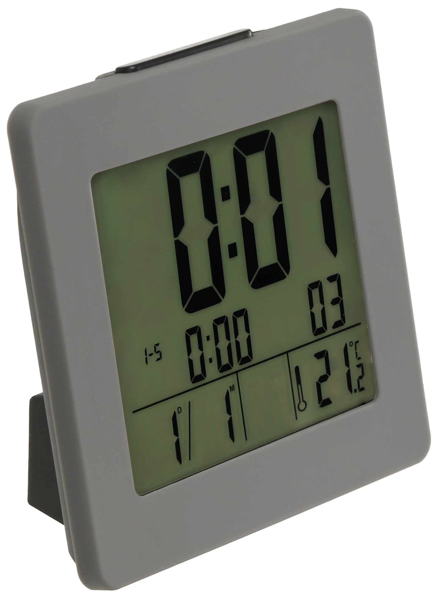 LCD Funkwecker, 51140/02, grau, B-Ware LCD Funkwecker, 51140/02, grau, B-Ware