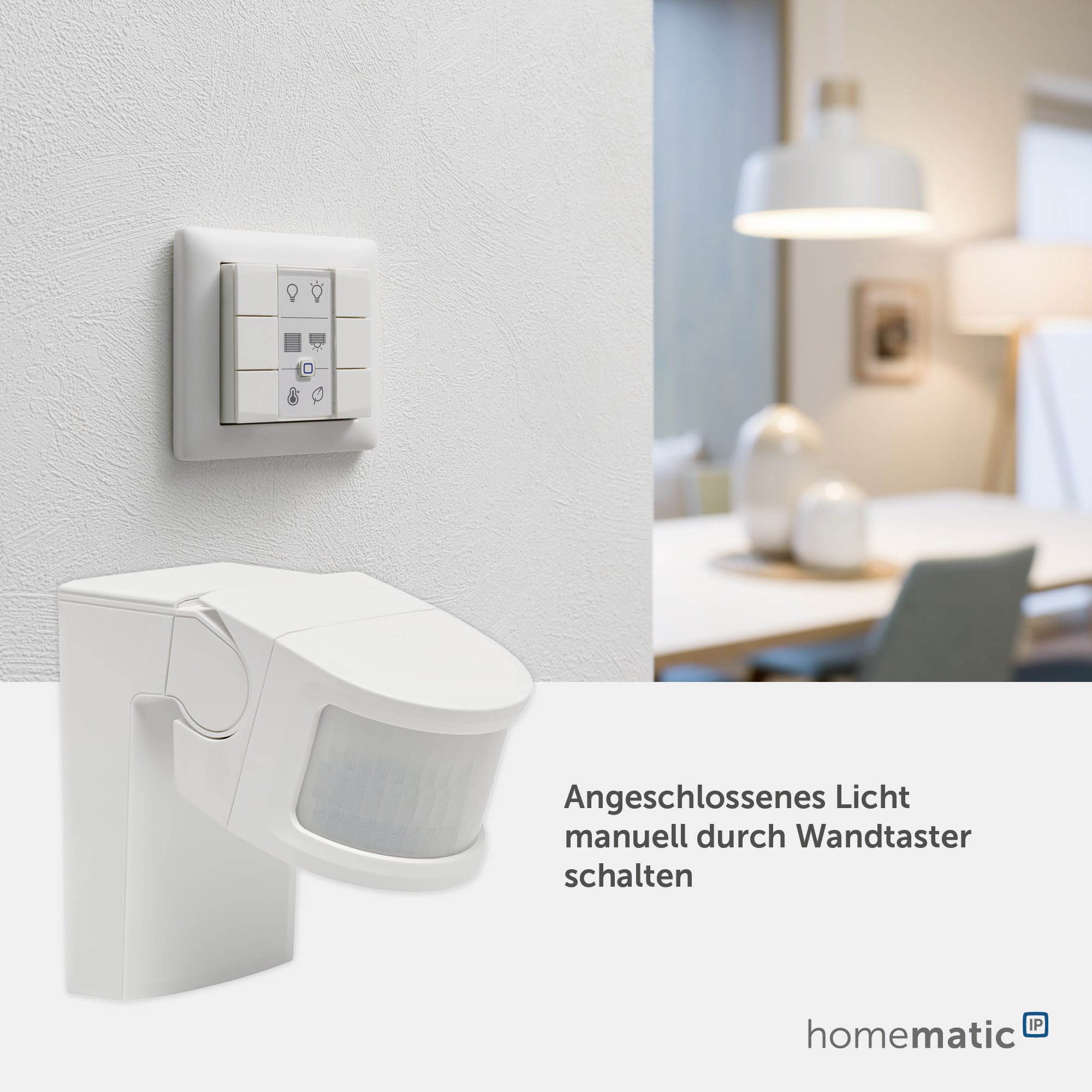 HOMEMATIC IP Bewegungsmelder mit Schaltaktor, außen, weiß