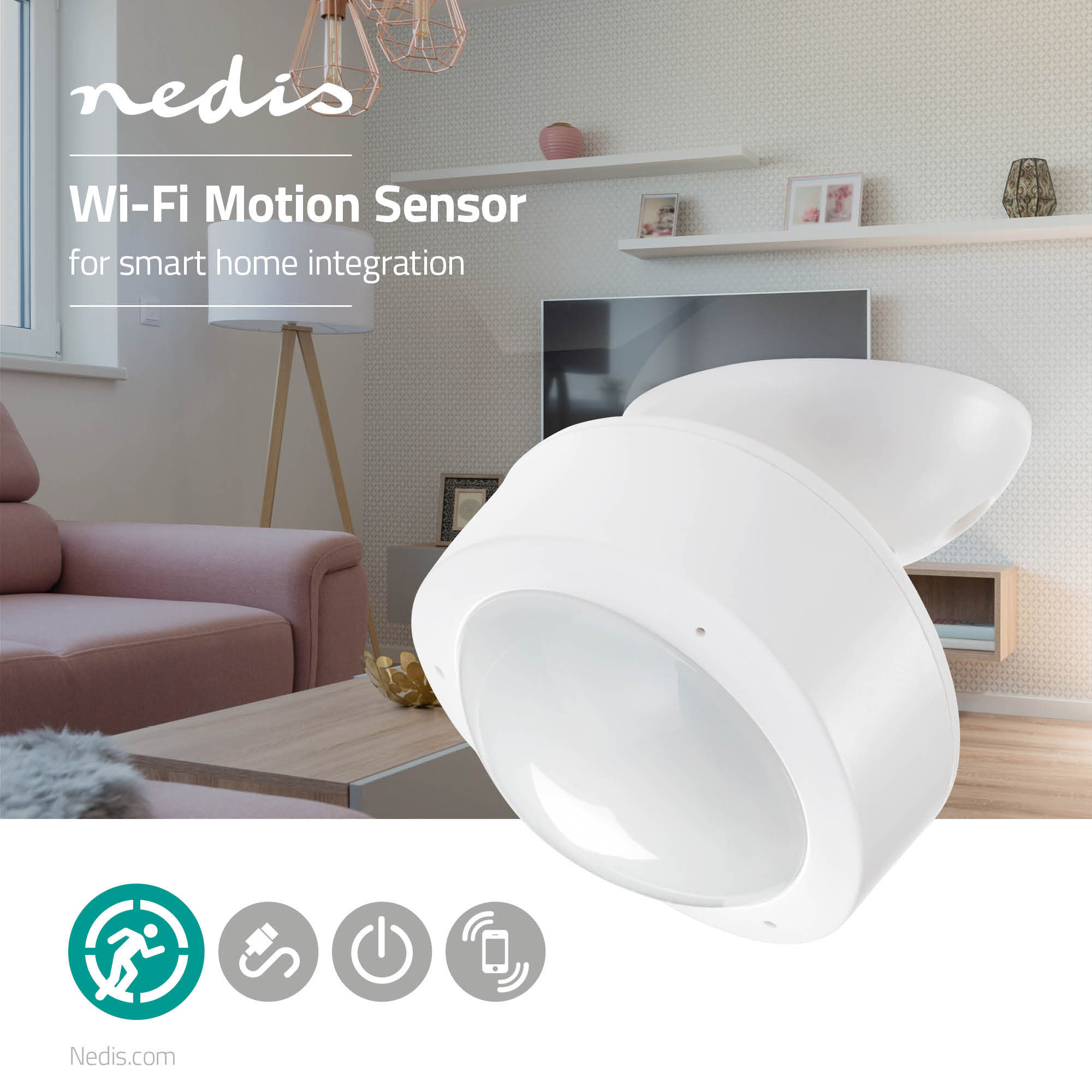 NEDIS Bewegungssensor SmartLife, weiß