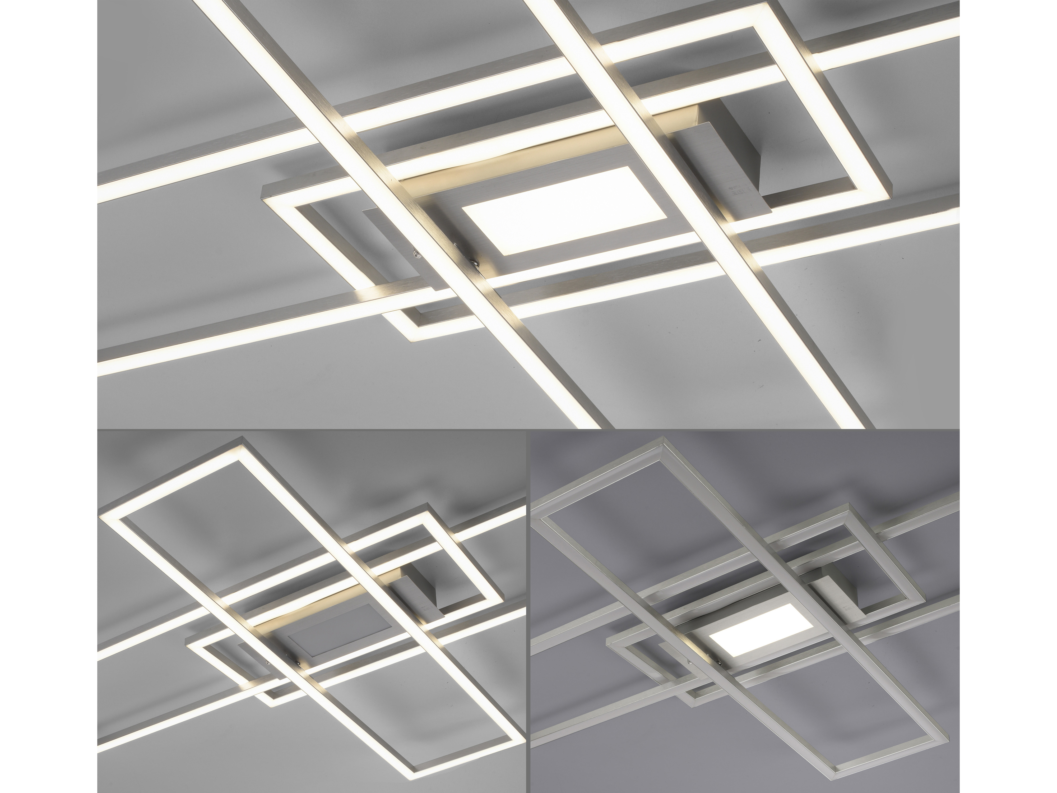 JUST LIGHT LED-Deckenleuchte 14693-55, 45W, 5500lm, silber