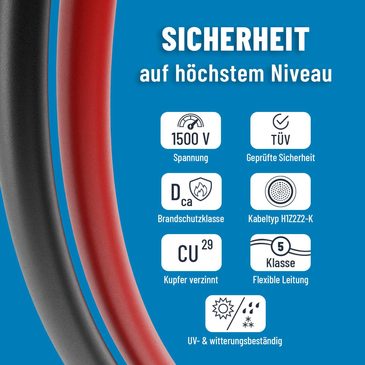 ABSINA Solarkabel-Set 910001, MC4, 2x 2 m, 4 mm²