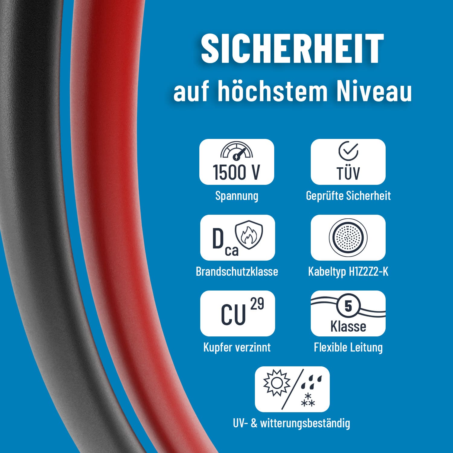 ABSINA Solarkabel-Set 910001, MC4, 2x 2 m, 4 mm²