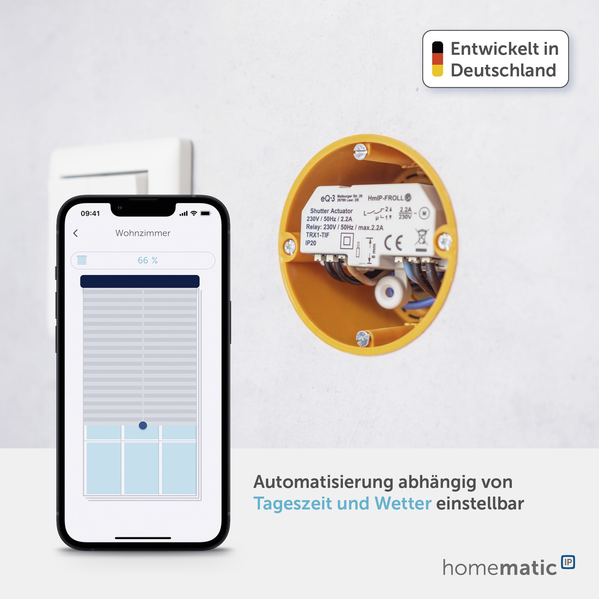 HOMEMATIC IP Smart Home 151347A0, Rollladenaktor, Unterputz