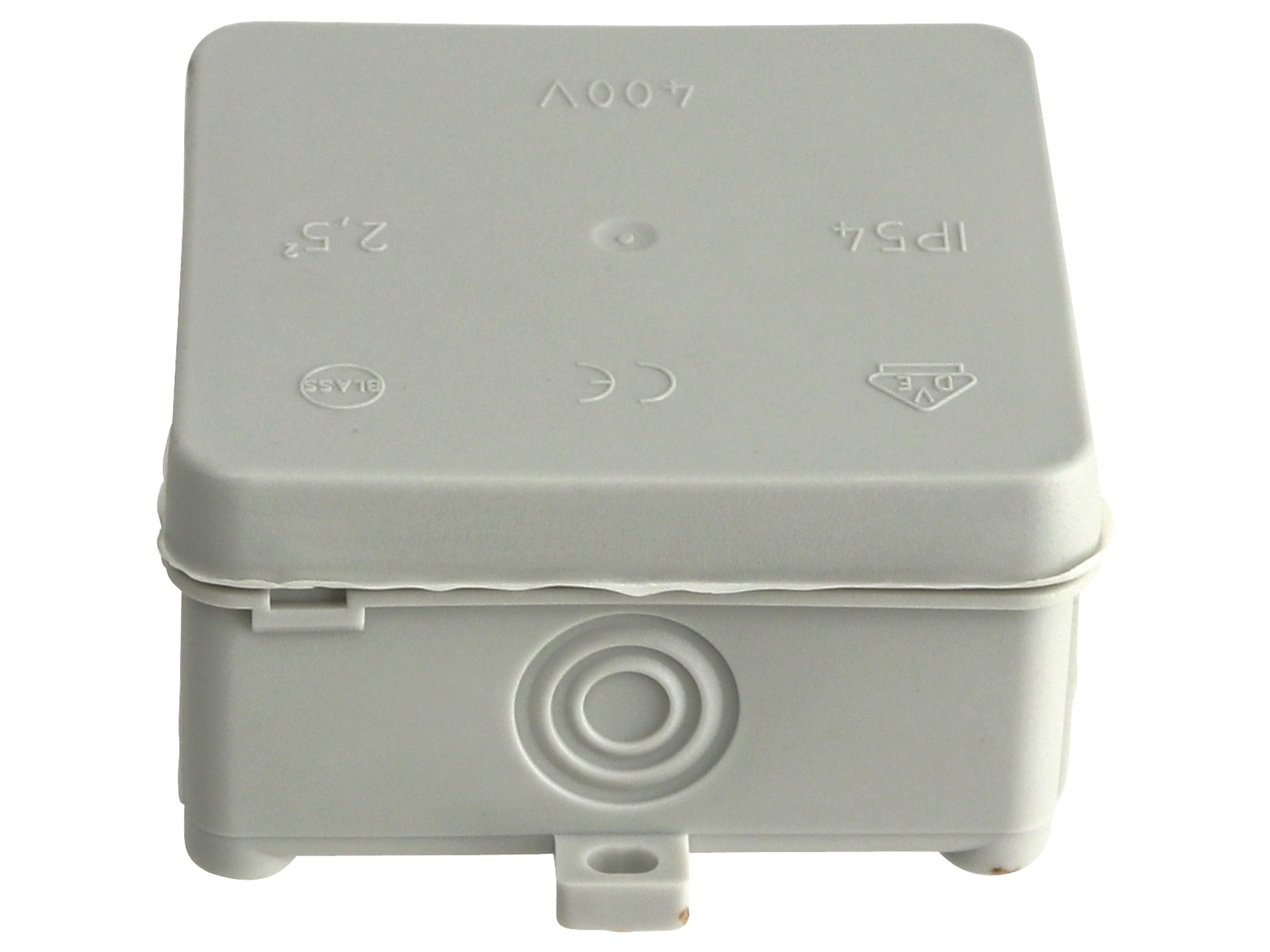 Abzweigdose, AP, IP54, 75x75x40mm, grau Abzweigdose, AP, IP54, 75x75x40mm, grau