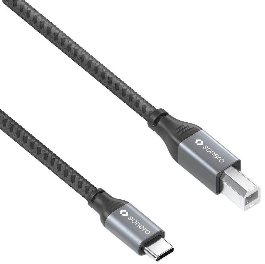 SONERO USB 2.0 Kabel SPC-U020-030 C/B 3m grau-schwarz SONERO USB 2.0 Kabel SPC-U020-030 C/B 3m grau-schwarz