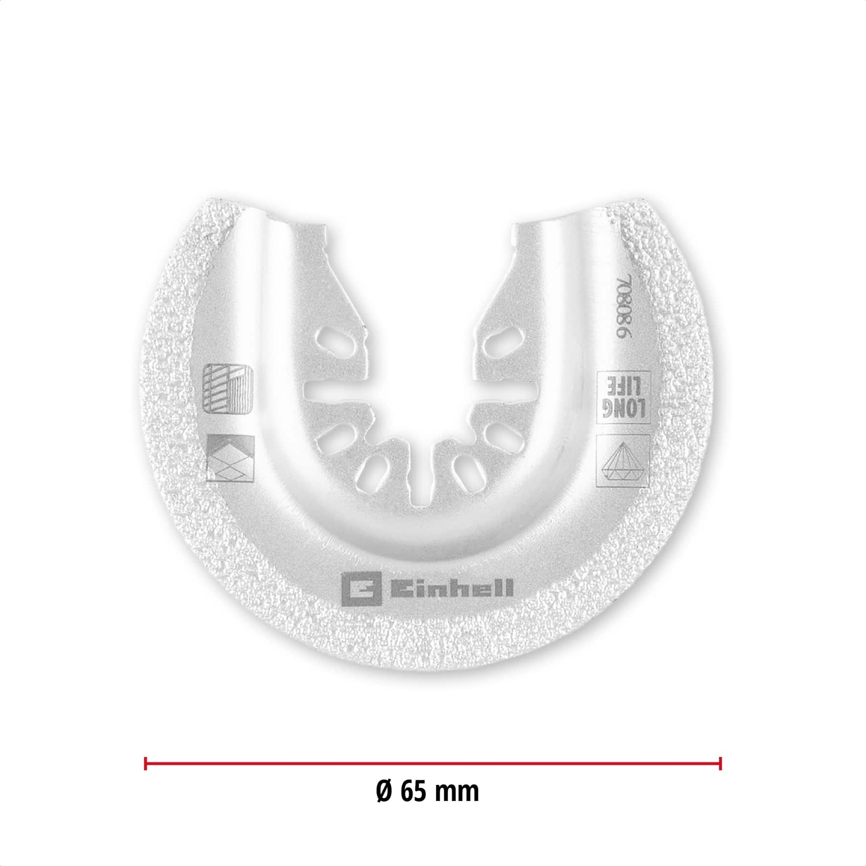 EINHELL Hartmetall-Sägeblatt, 708086, halbrund, 65 mm EINHELL Hartmetall-Sägeblatt, 708086, halbrund, 65 mm