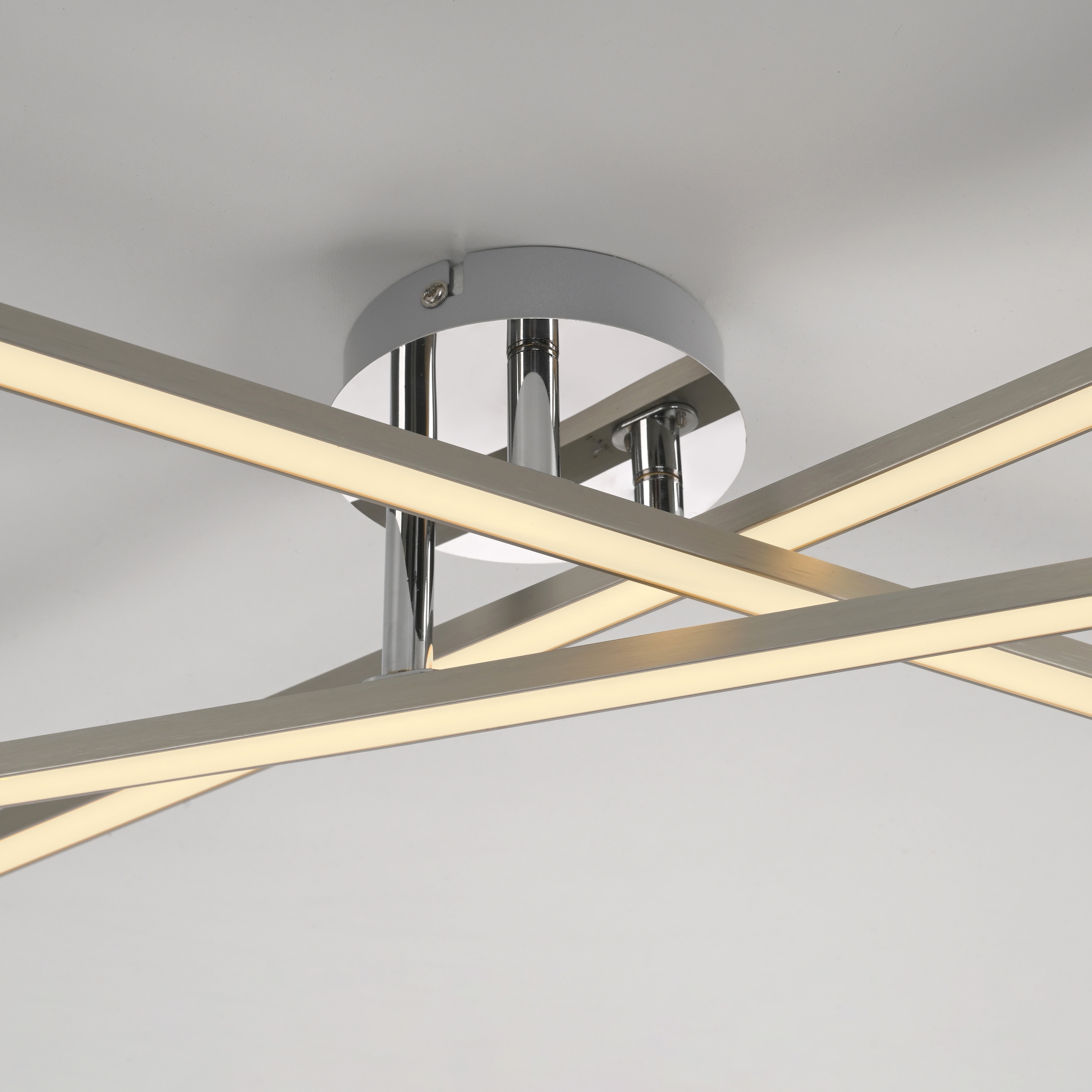 JUST LIGHT LED-Deckenleuchte 14727-55, 16W, 3000K, 1960lm, warmweiß, IP20, stahl