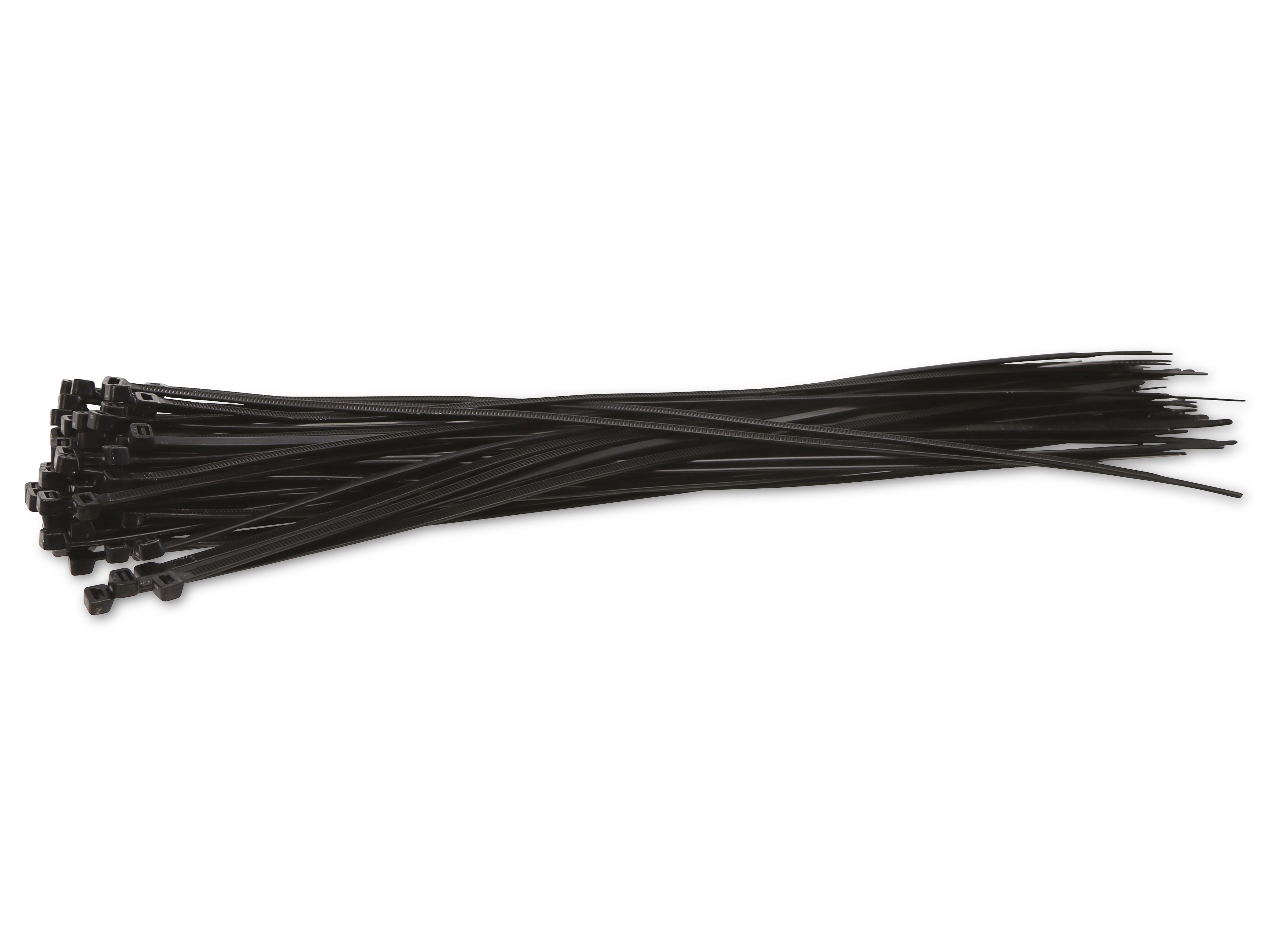 KSS Kabelbinder-Sortiment Polyamid 6.6, schwarz, 368x4,8, UV-beständig, 100 Stück