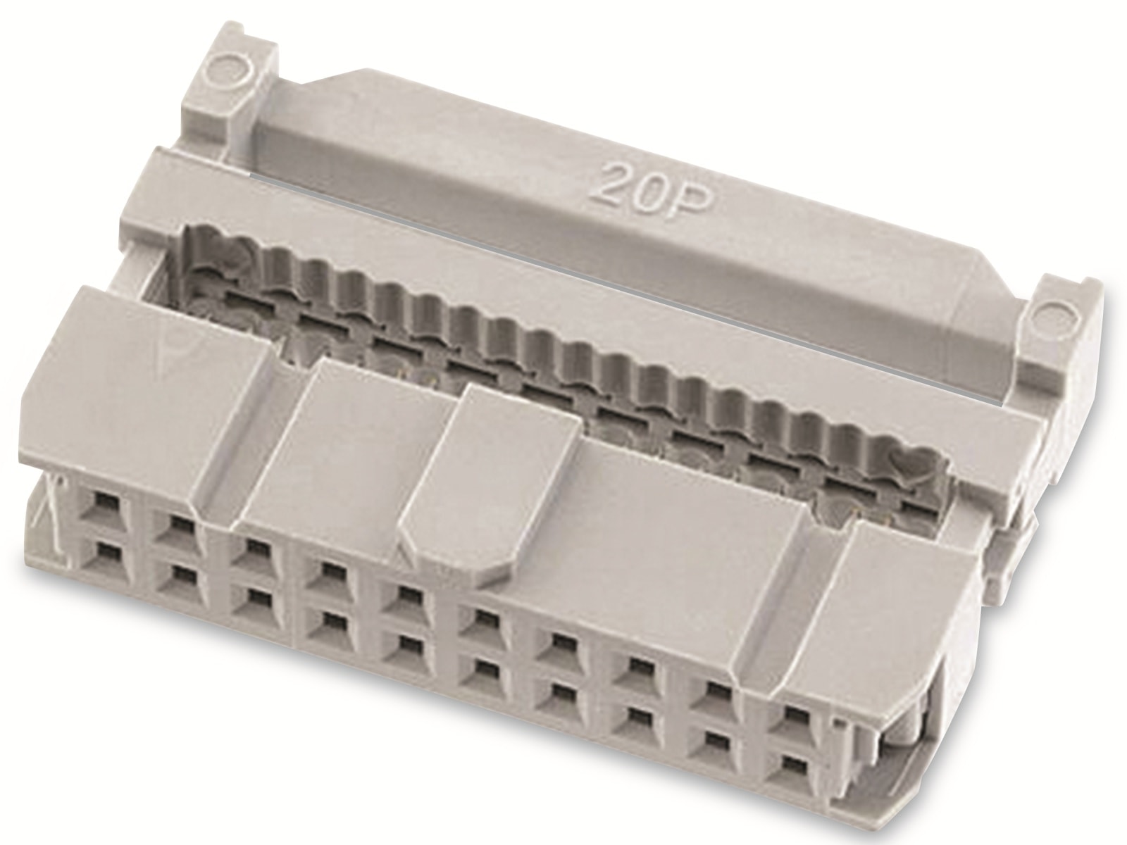 ECON CONNECT Pfostenverbinder, DIN 41651, 20-polig, grau, RM 2,54 mm