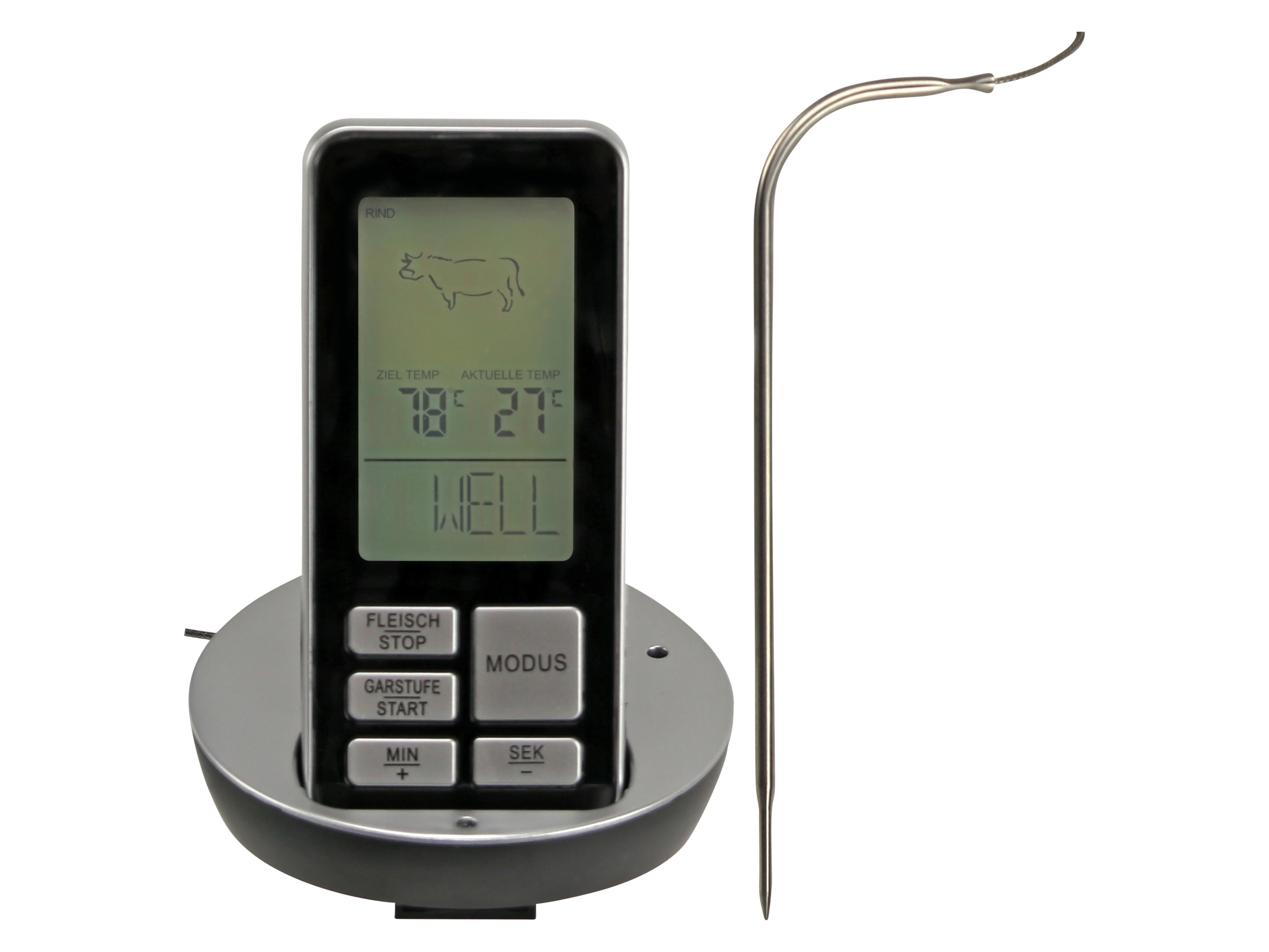 Funk-Grillthermometer GT-MBBQ-05 Funk-Grillthermometer