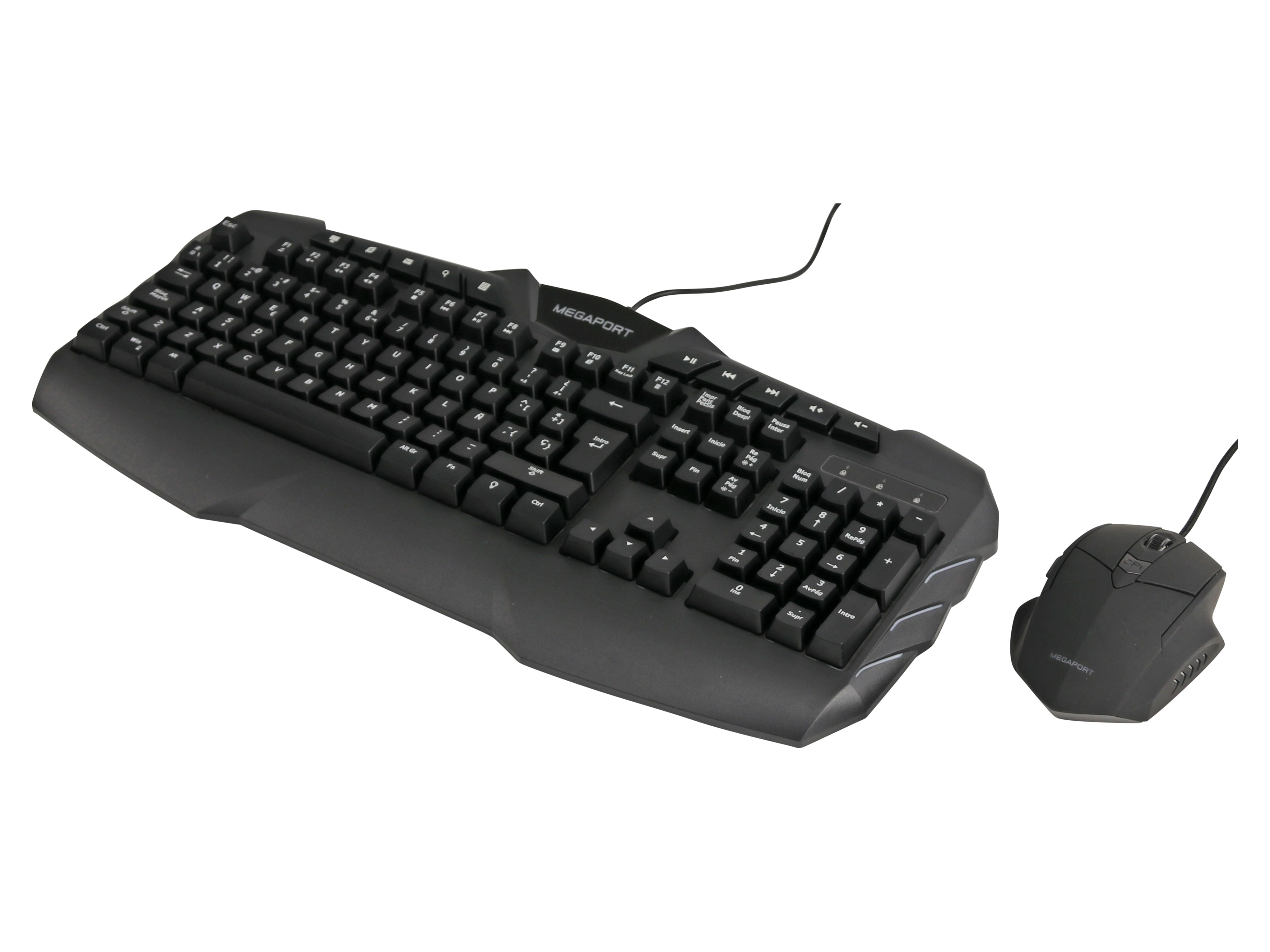 Tastatur/Maus-Set, MEGAPORT, M-GCM600, spanisches Tastaturlayout