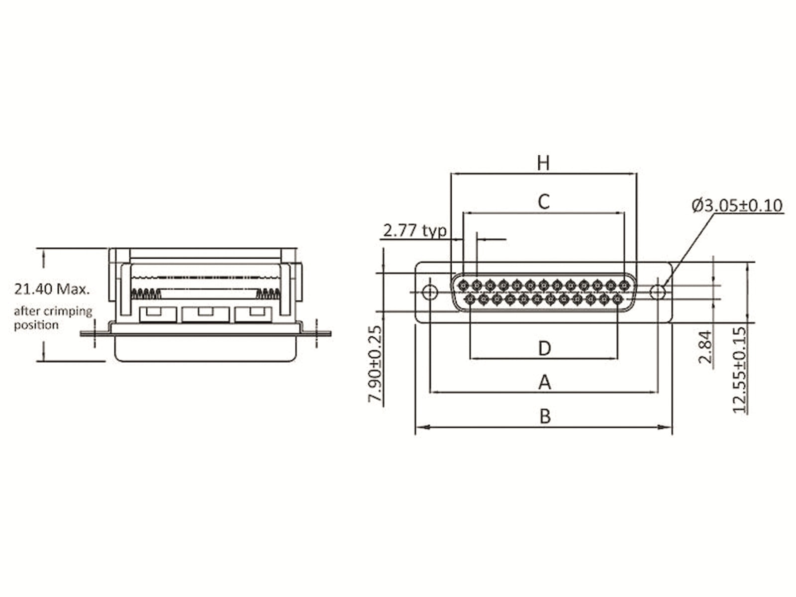 ECON CONNECT D-Sub-Buchsenleiste, schneidklemm, 9-polig