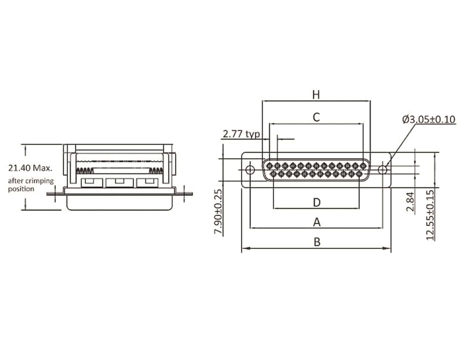 ECON CONNECT D-Sub-Buchsenleiste, schneidklemm, 9-polig
