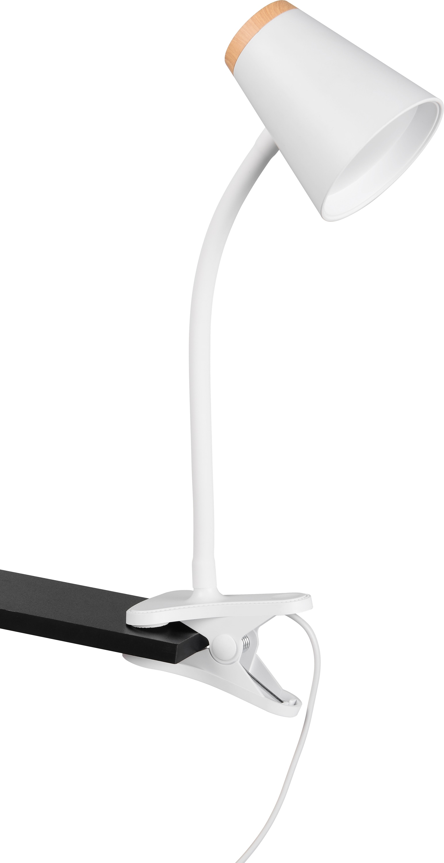 REALITY LED-Klemmleuchte PONGO, R25831101, 4,5W, 500lm, 3000K, weiß