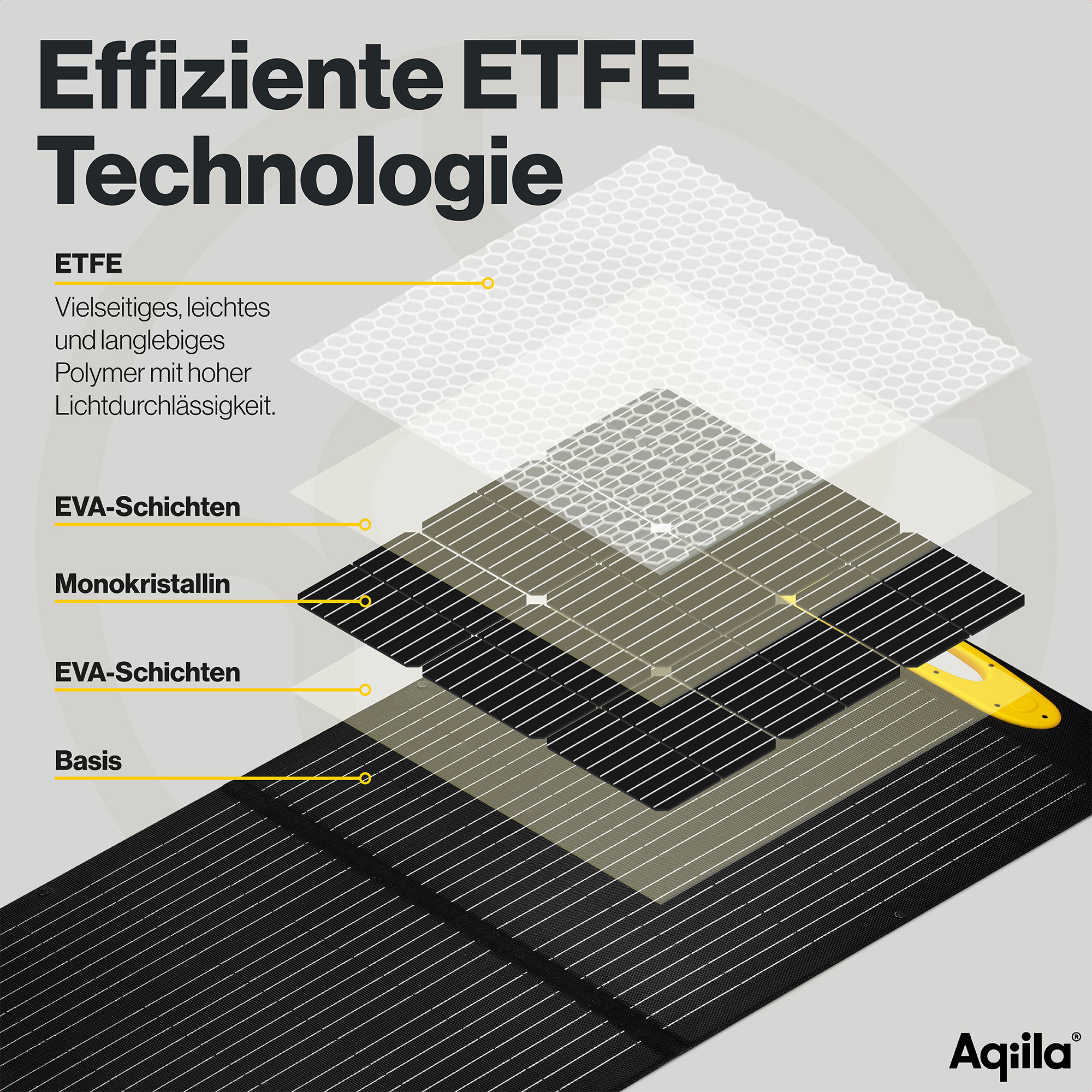 AQIILA Solarpanel Sunbird P200, 200 W, schwarz