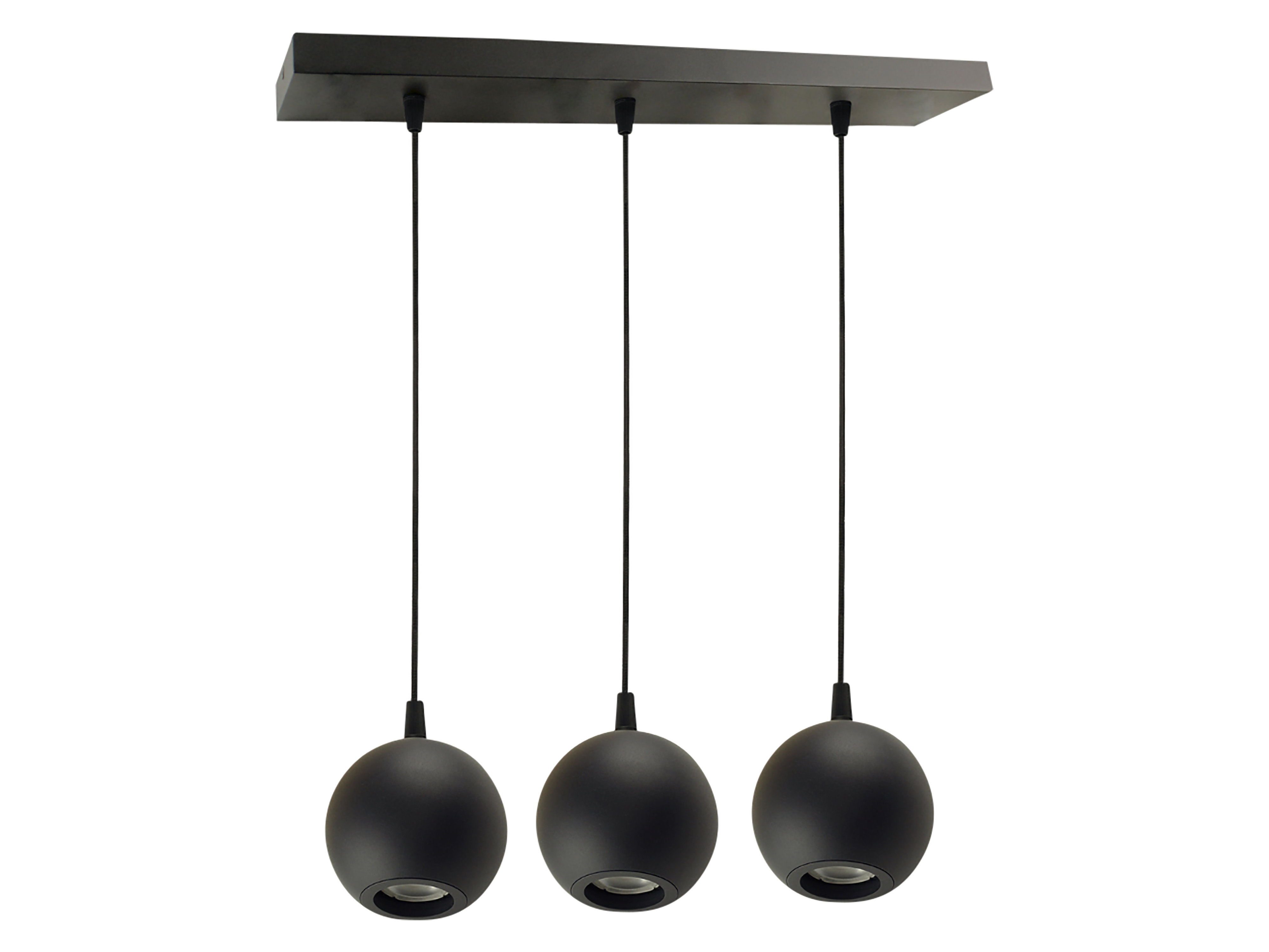 ENOVALITE LED-Pendellampe GLOBE, GU10-Fassung, IP20, Ø10cm, 3 flammig, schwarz ENOVALITE LED-Pendellampe GLOBE, GU10-Fassung, IP20, Ø10cm, 3 flammig, schwarz
