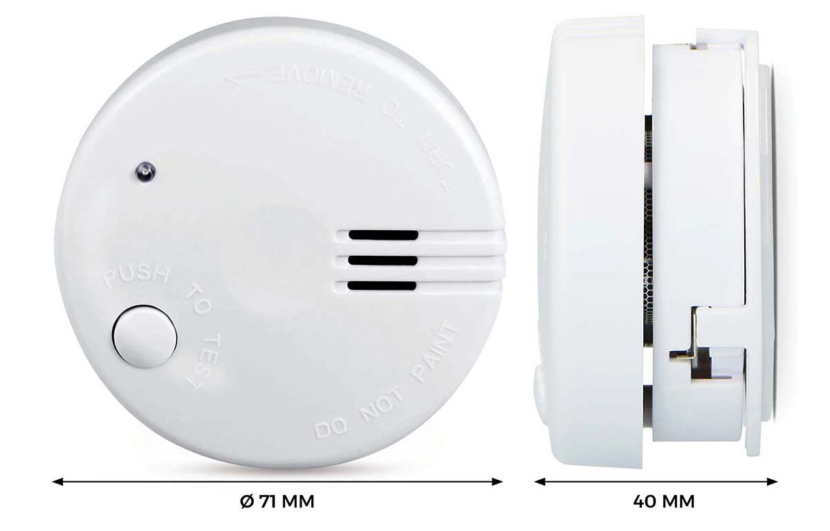 LENCO Rauchmelder SD510, mit Prüftaste, ABS, 85 dB, weiß