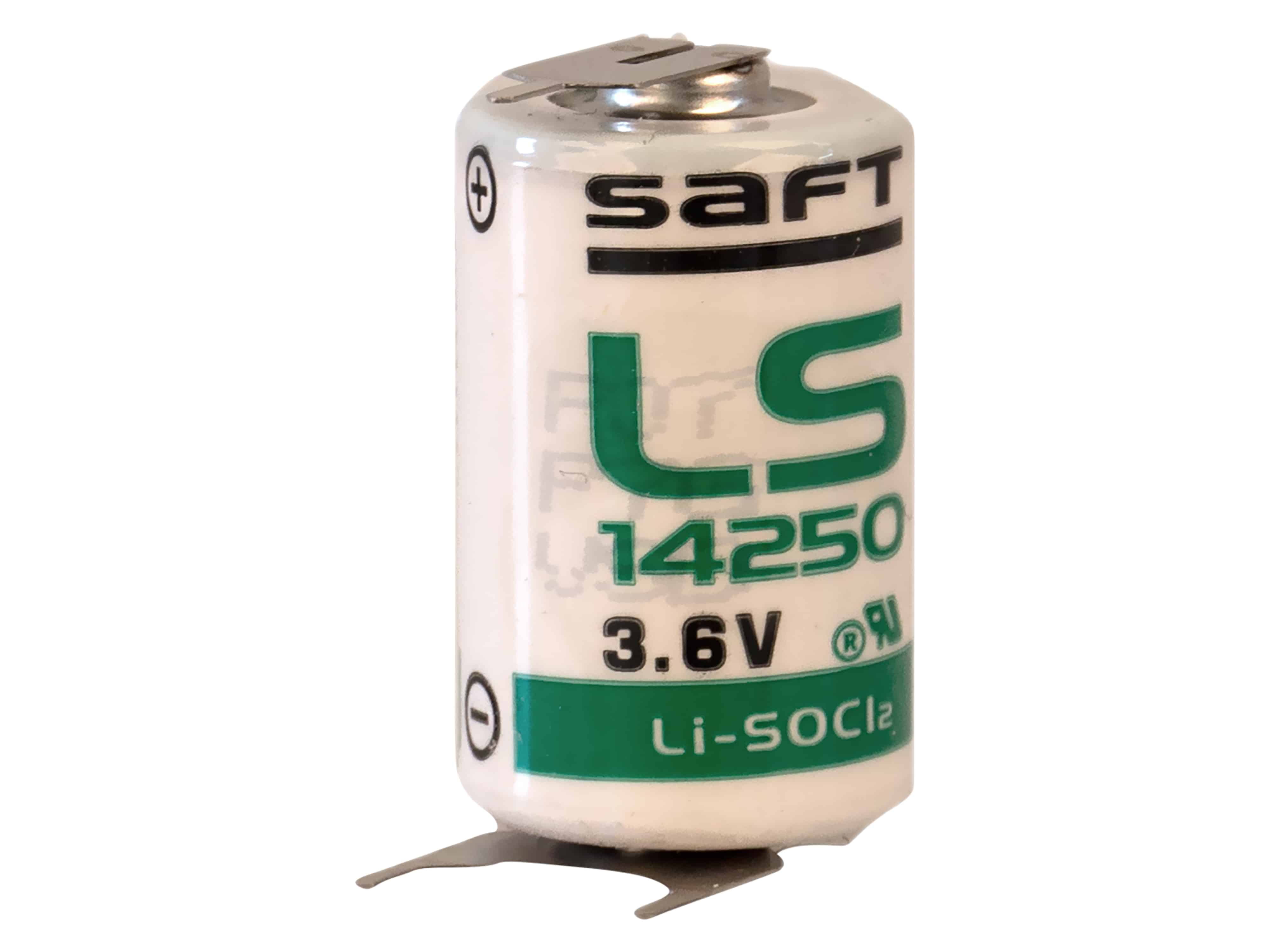 SAFT Lithium-Batterie LS 14250 1/2 AA Batterie - PIN +/- SAFT Lithium-Batterie LS 14250 1/2 AA Batterie - PIN +/-