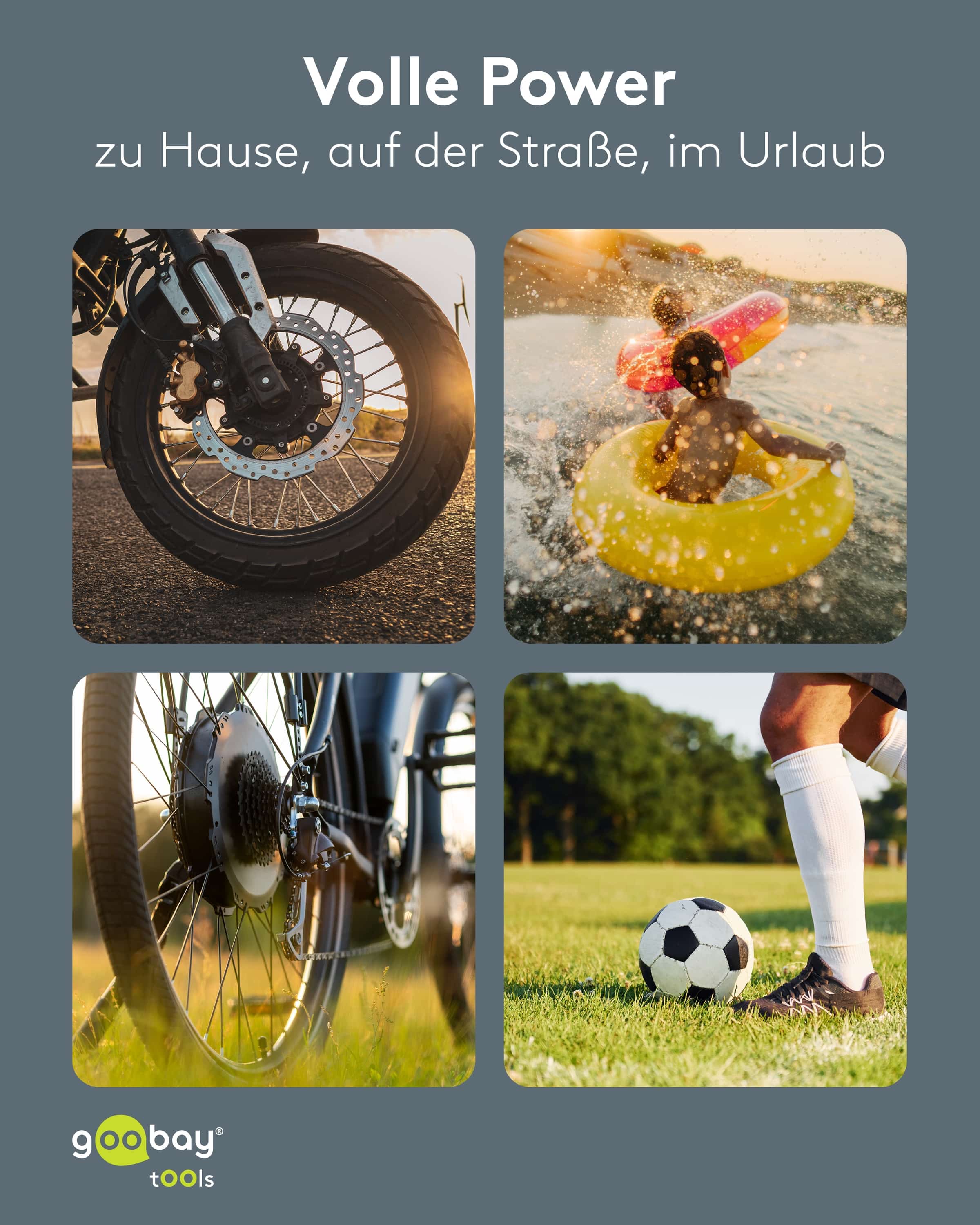 GOOBAY TOOLS Akku-Kompressor, 77827, 10 bar