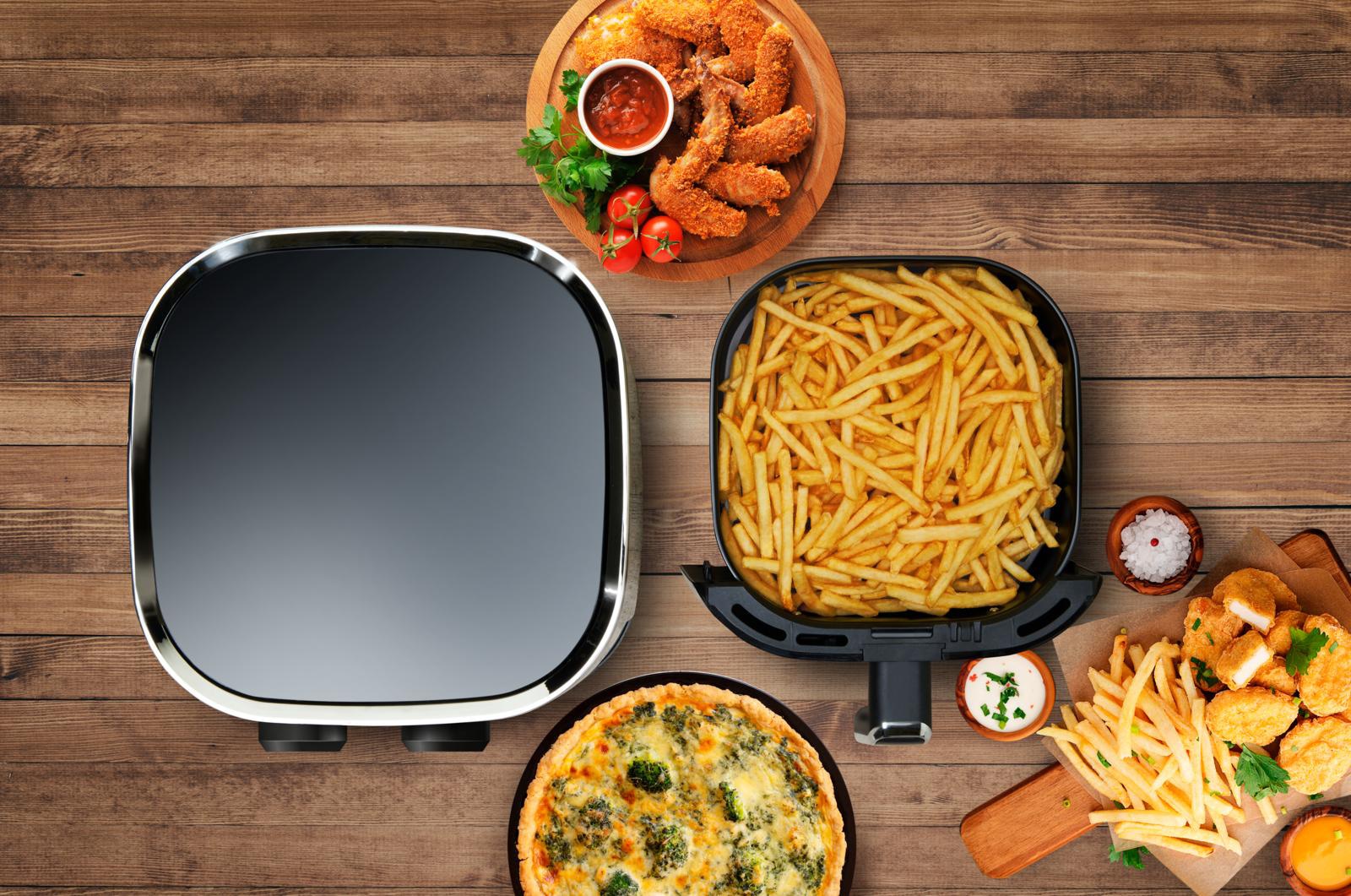ALPINA Heißluftfritteuse 4,5L, 1400W, Timerfunktion, 1-4 Personen ALPINA Heißluftfritteuse 4,5L, 1400W, Timerfunktion, 1-4 Personen