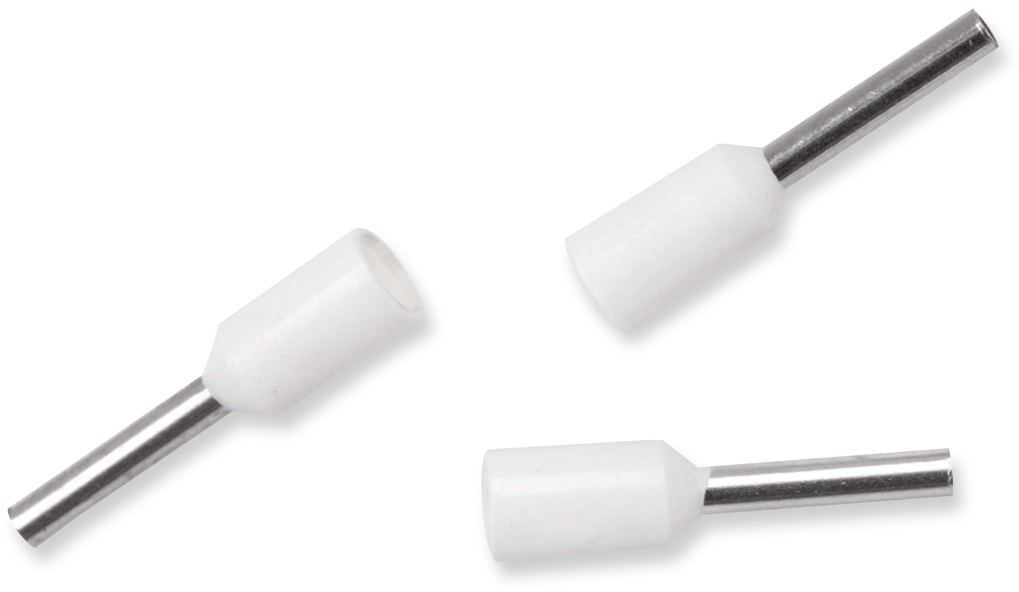 Aderendhülsen, 0,75 mm², 50 Stück, 8 mm, weiß Aderendhülsen, 0,75 mm², 50 Stück, 8 mm, weiß