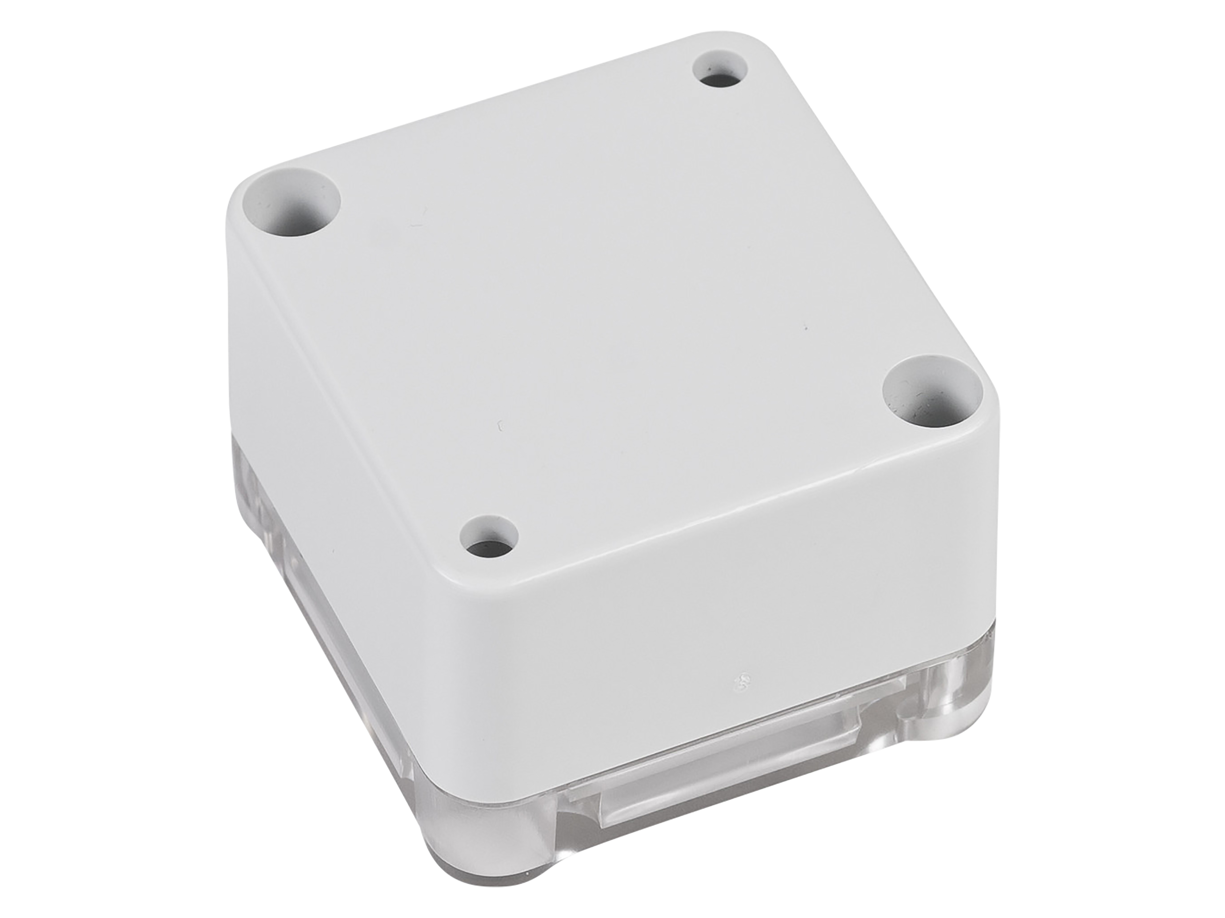 POLLIN ABS-Gehäuse 4U63050504437, 51x49x36 mm, IP65, Glasklarer Deckel